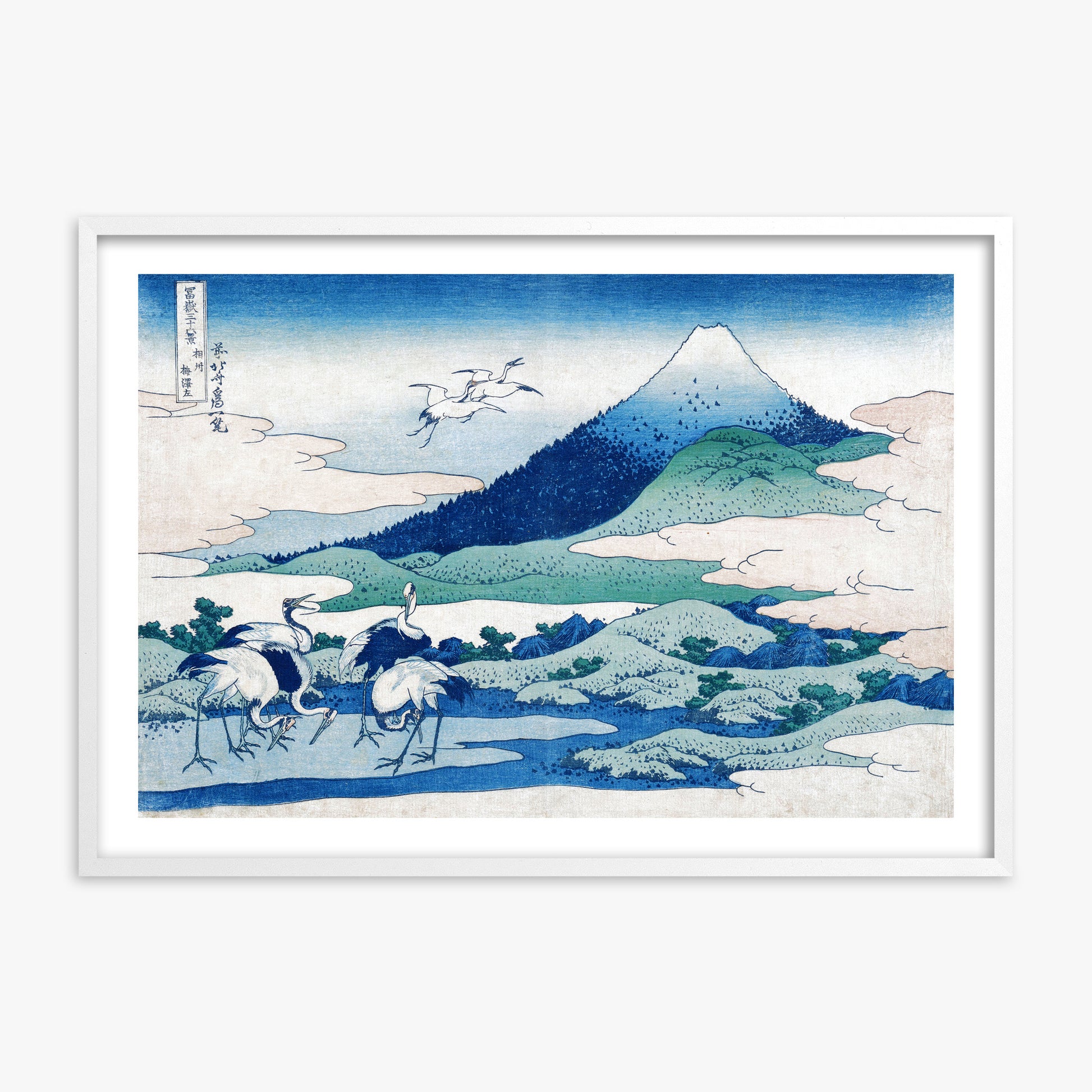 Katsushika Hokusai: Umezawa Manor in Sagami Province, 70x100cm Whitek Framed Art Reproduction