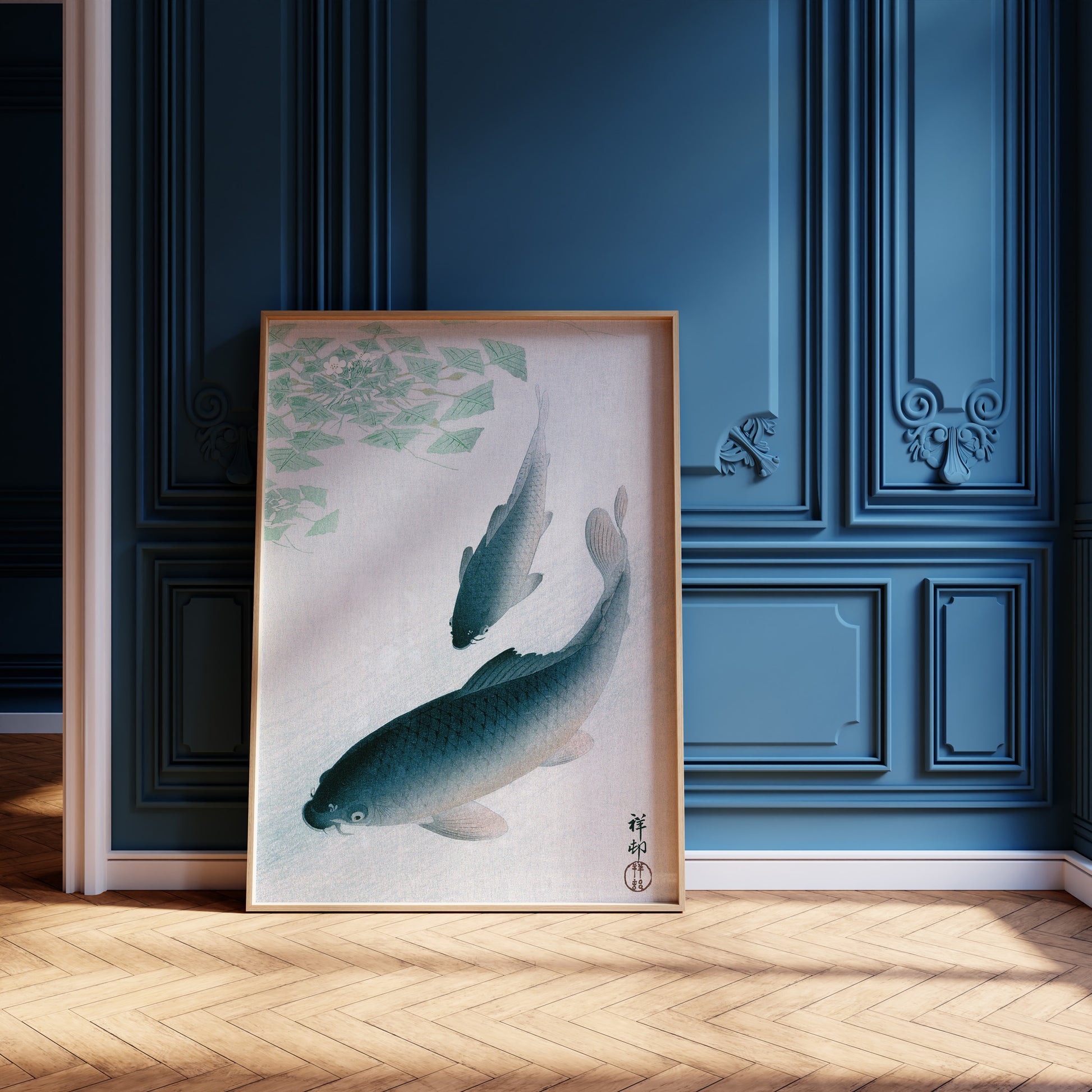Design Concept No. 12 for Ohara Koson: Carp or Koi Japanese Wall Art