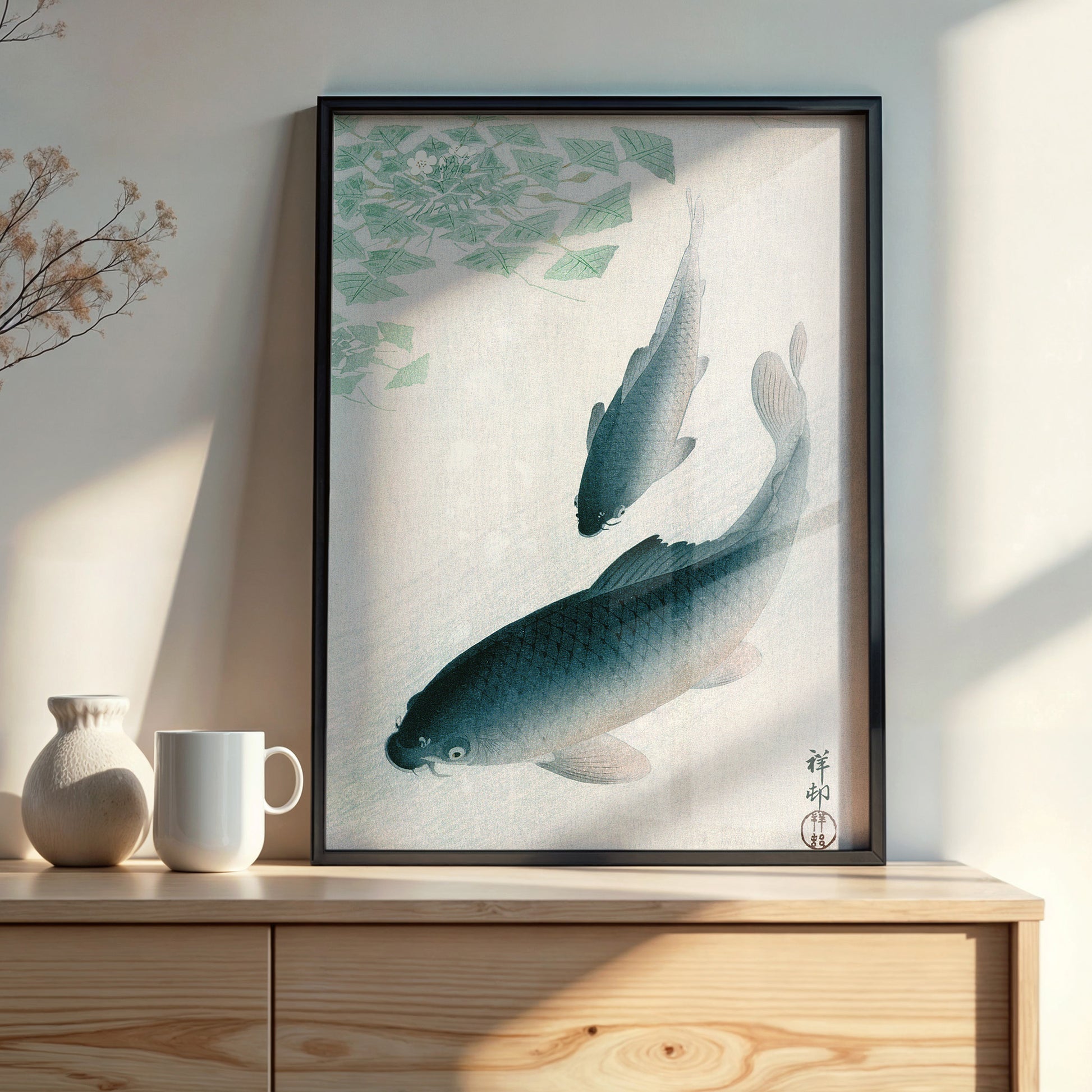 Design Concept No. 22 for Ohara Koson: Carp or Koi Japanese Wall Art