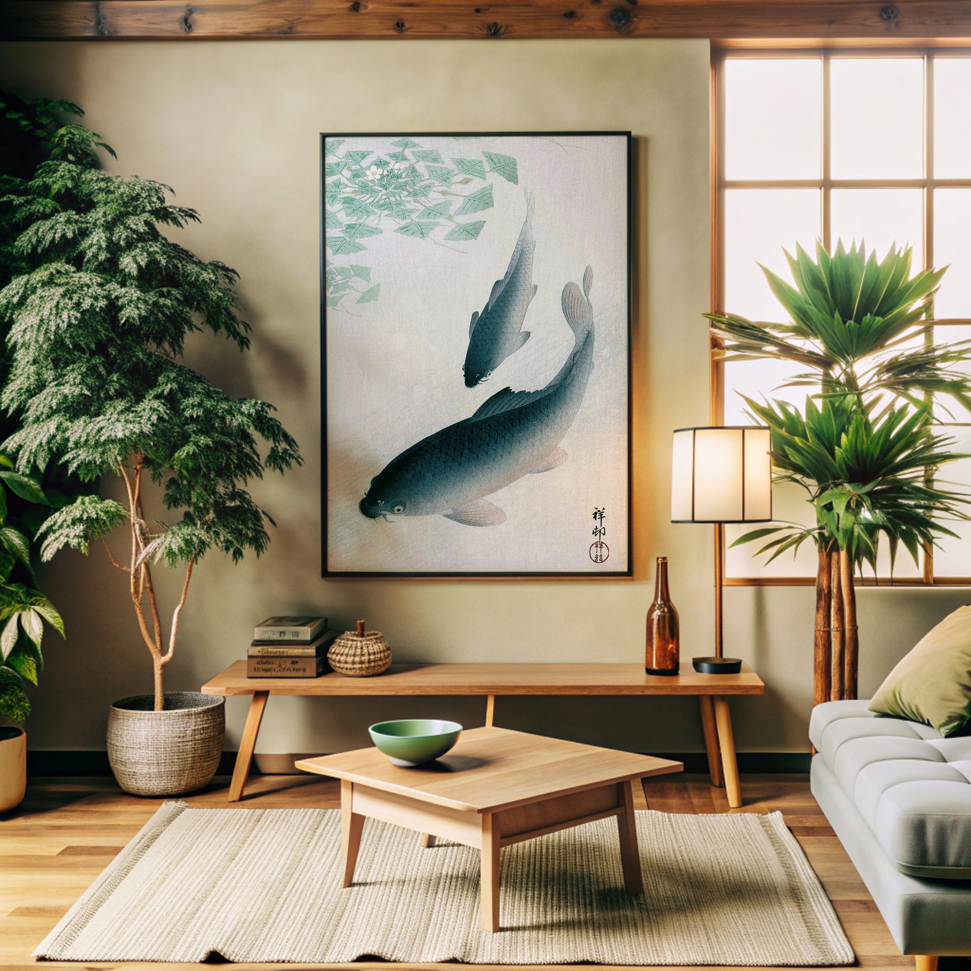 Design Concept No. 32 for Ohara Koson: Carp or Koi Japanese Wall Art