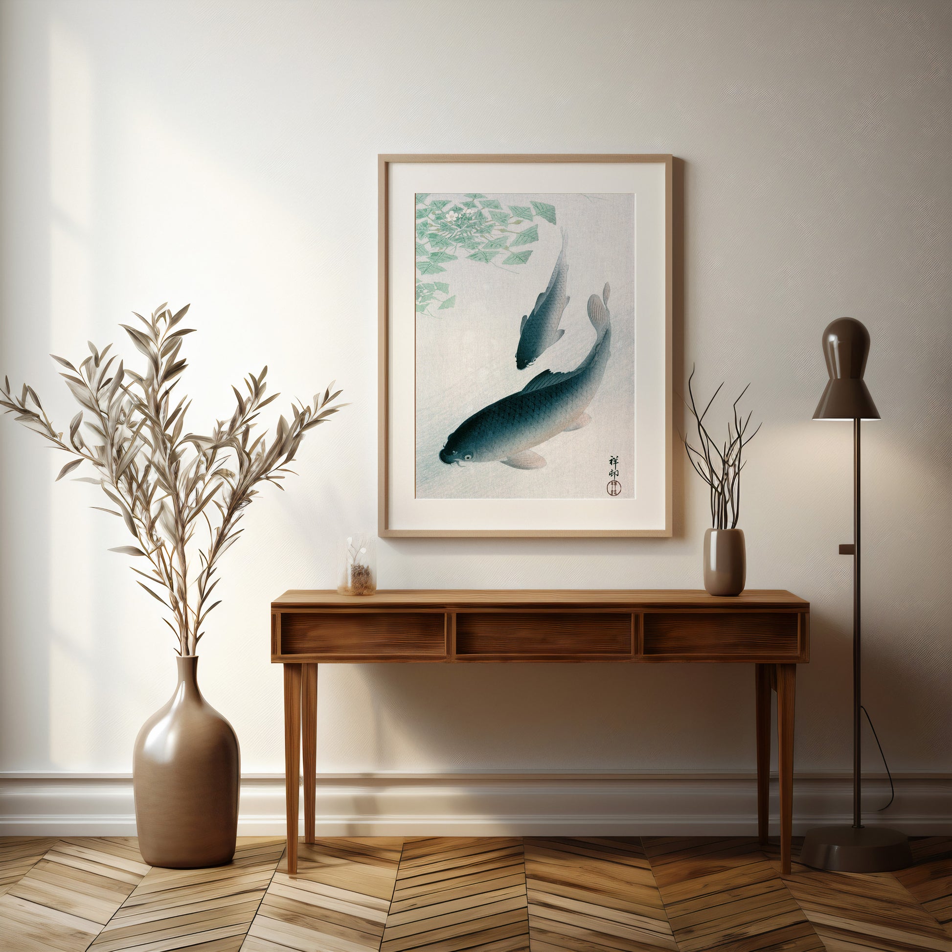 Design Concept No. 37 for Ohara Koson: Carp or Koi Japanese Wall Art