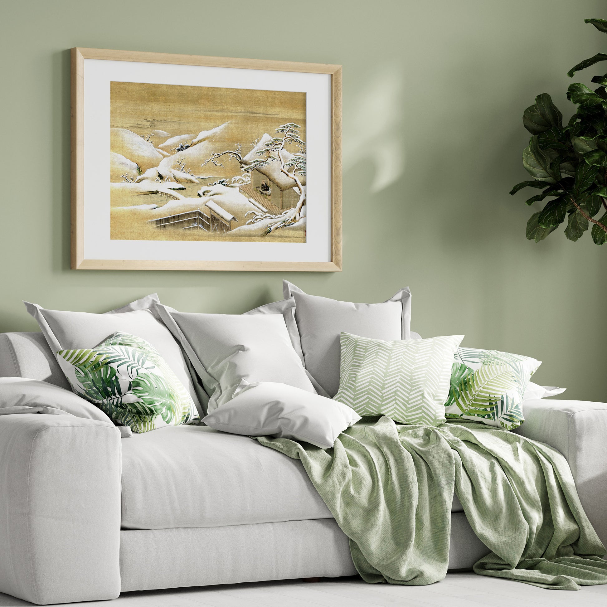 Design Concept No. 31 for Itaya Keishū: Priest Looking Out into a Snow-covered Landscape Japanese Wall Art