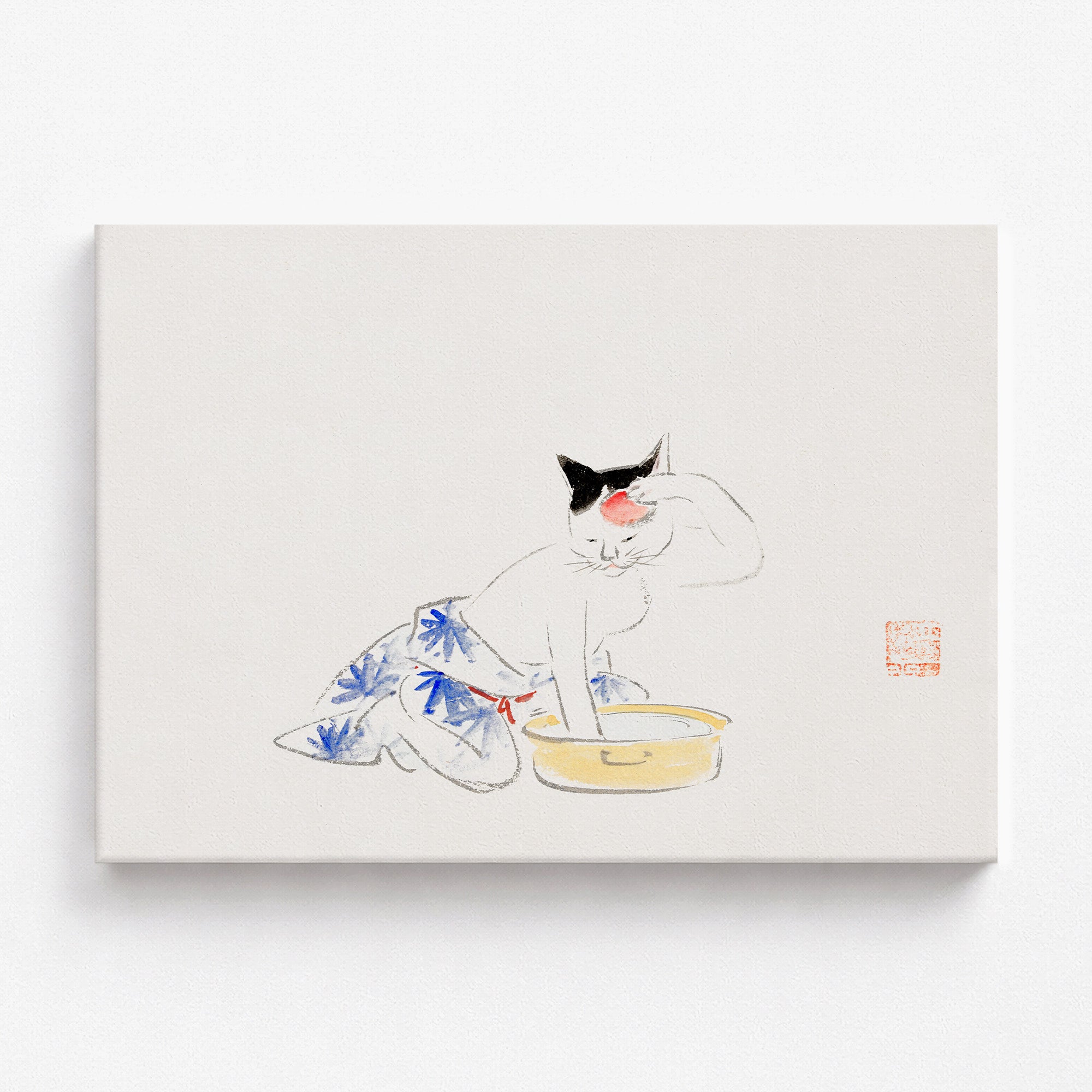 Chat (extrait de l'album de croquis d'Ichiryusai Hiroshige)