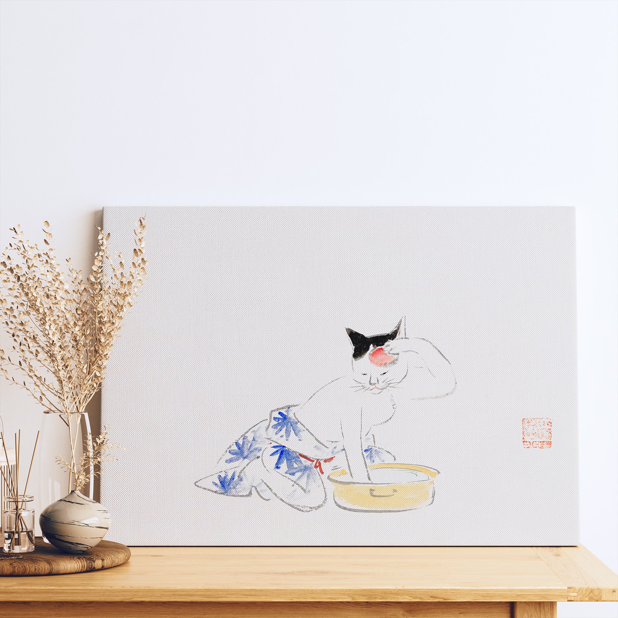 Chat (extrait de l'album de croquis d'Ichiryusai Hiroshige)
