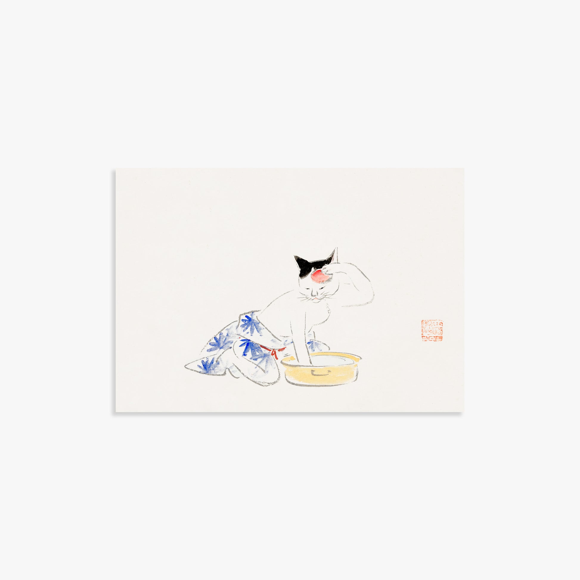 Utagawa Hiroshige: Cat (from the Album of Ichiryusai Hiroshige`s Sketches), 21x30cm Art Reproduction Unframed