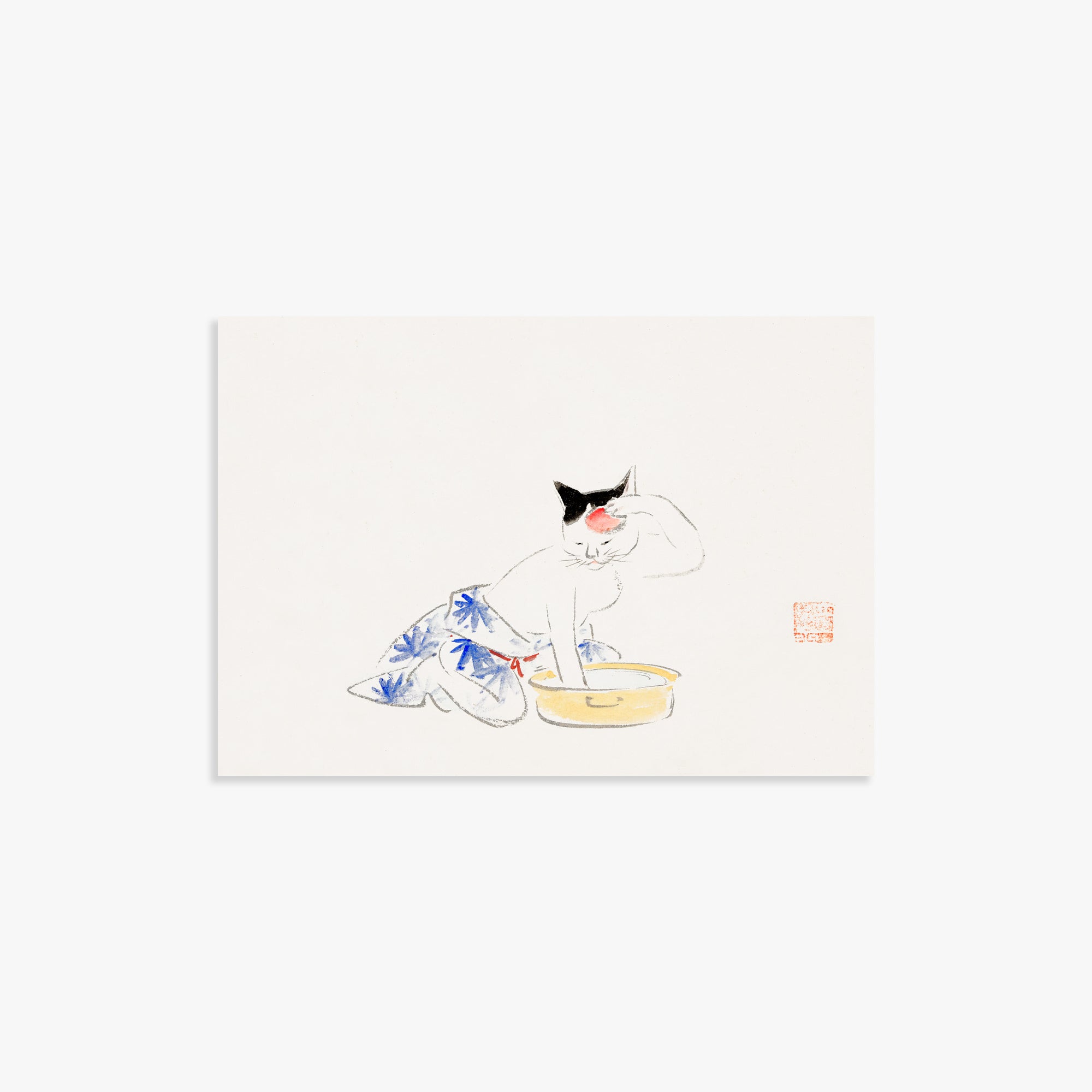 Utagawa Hiroshige: Cat (from the Album of Ichiryusai Hiroshige`s Sketches), 21x30cm Art Reproduction Unframed