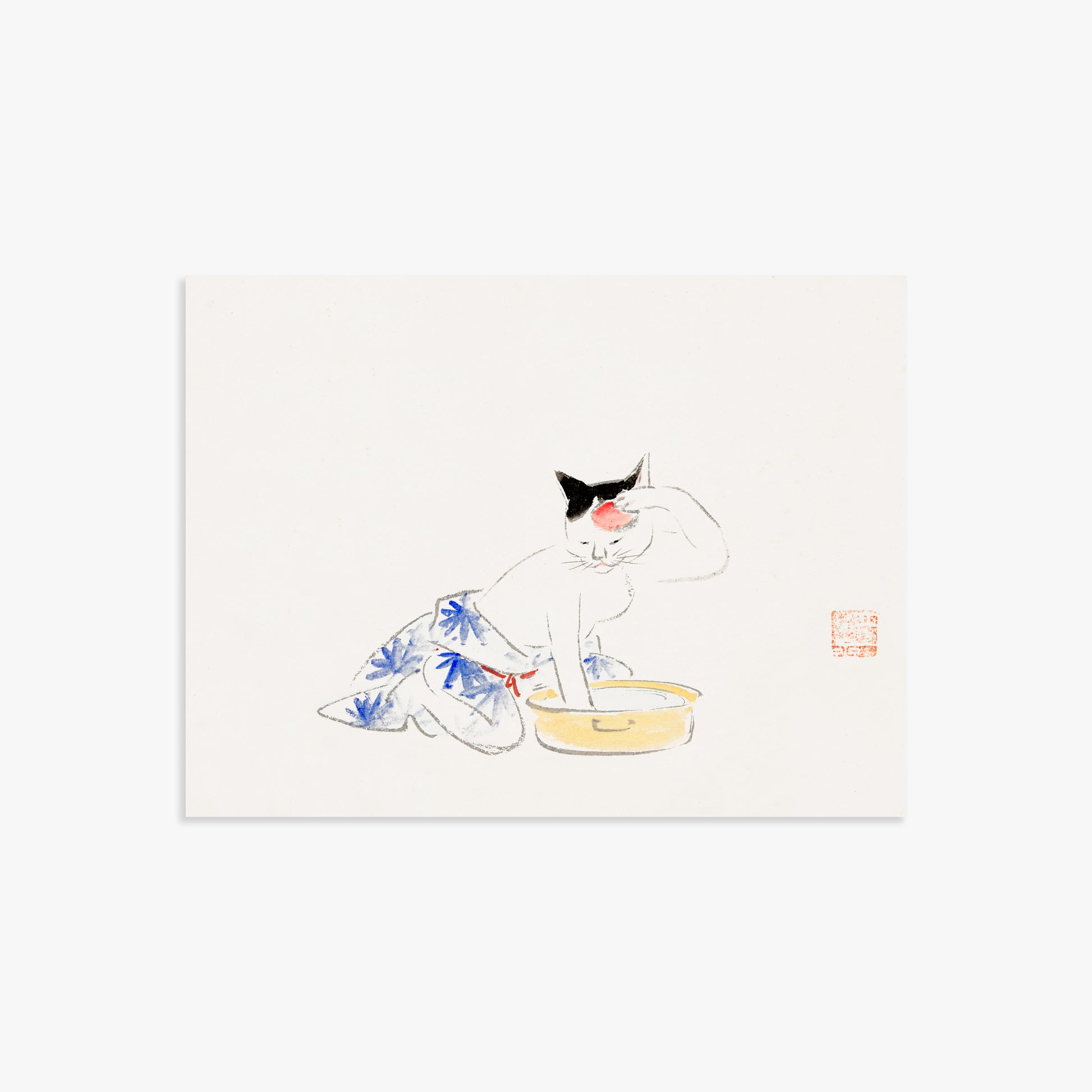 Utagawa Hiroshige: Cat (from the Album of Ichiryusai Hiroshige`s Sketches), 30x40cm Art Reproduction Unframed