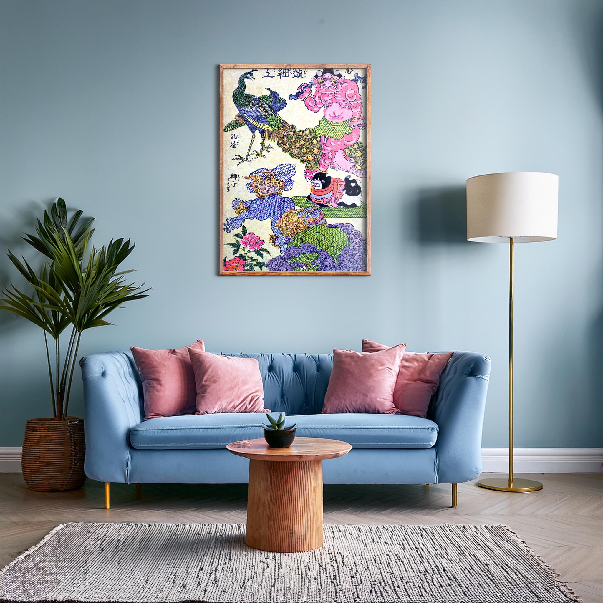 Design Concept No. 28 for Utagawa Kunisada: Kagozaiku Naniwa saikunin Ichida Shōshichirō Japanese Wall Art