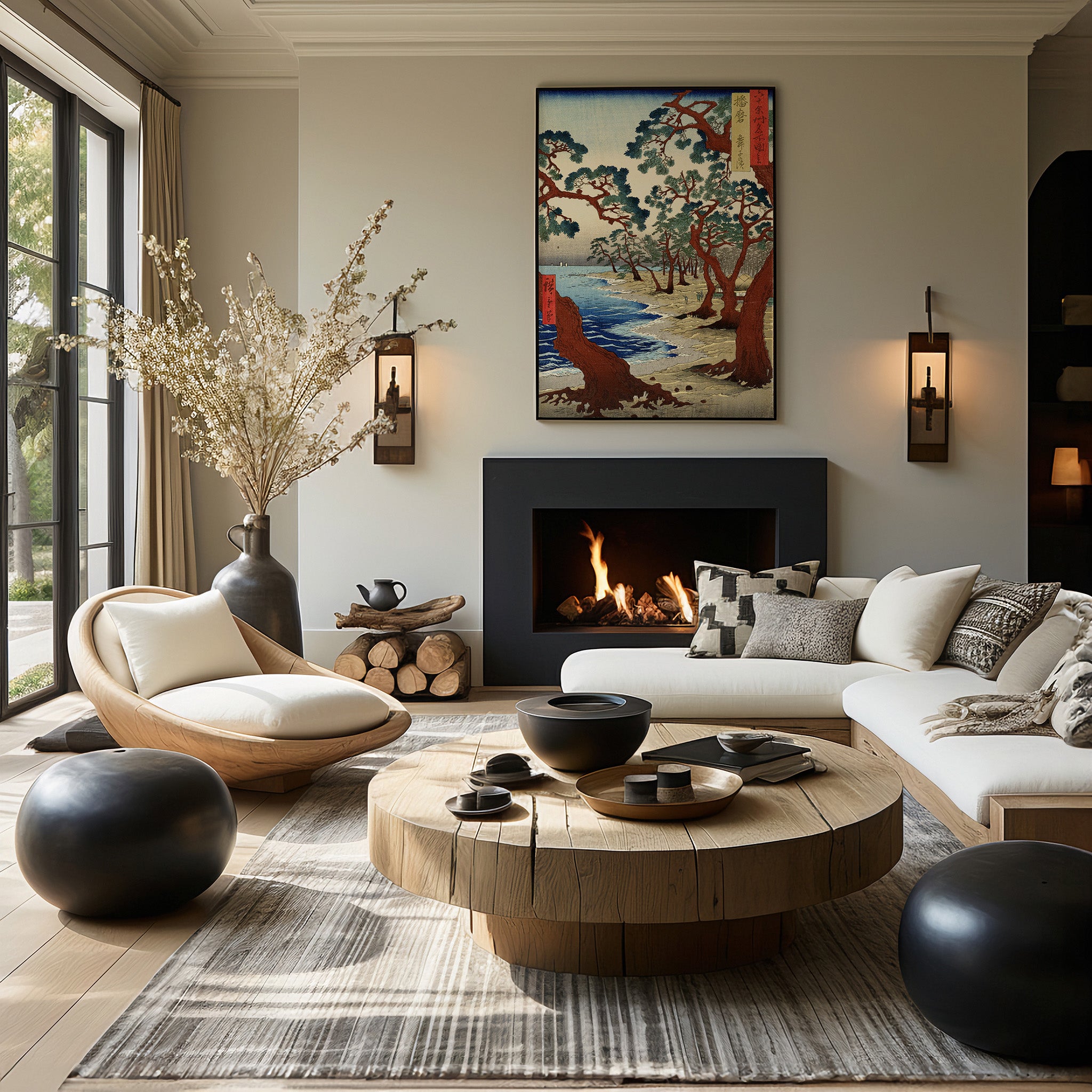 Design Concept No. 39 for Utagawa Hiroshige: Maiko Beach in Harima Province Japanese Wall Art