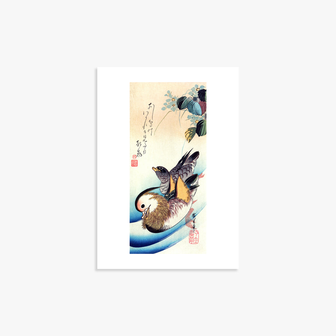 Design Concept No. 28 for Utagawa Hiroshige: Two Mandarin Ducks Japanese Wall Art