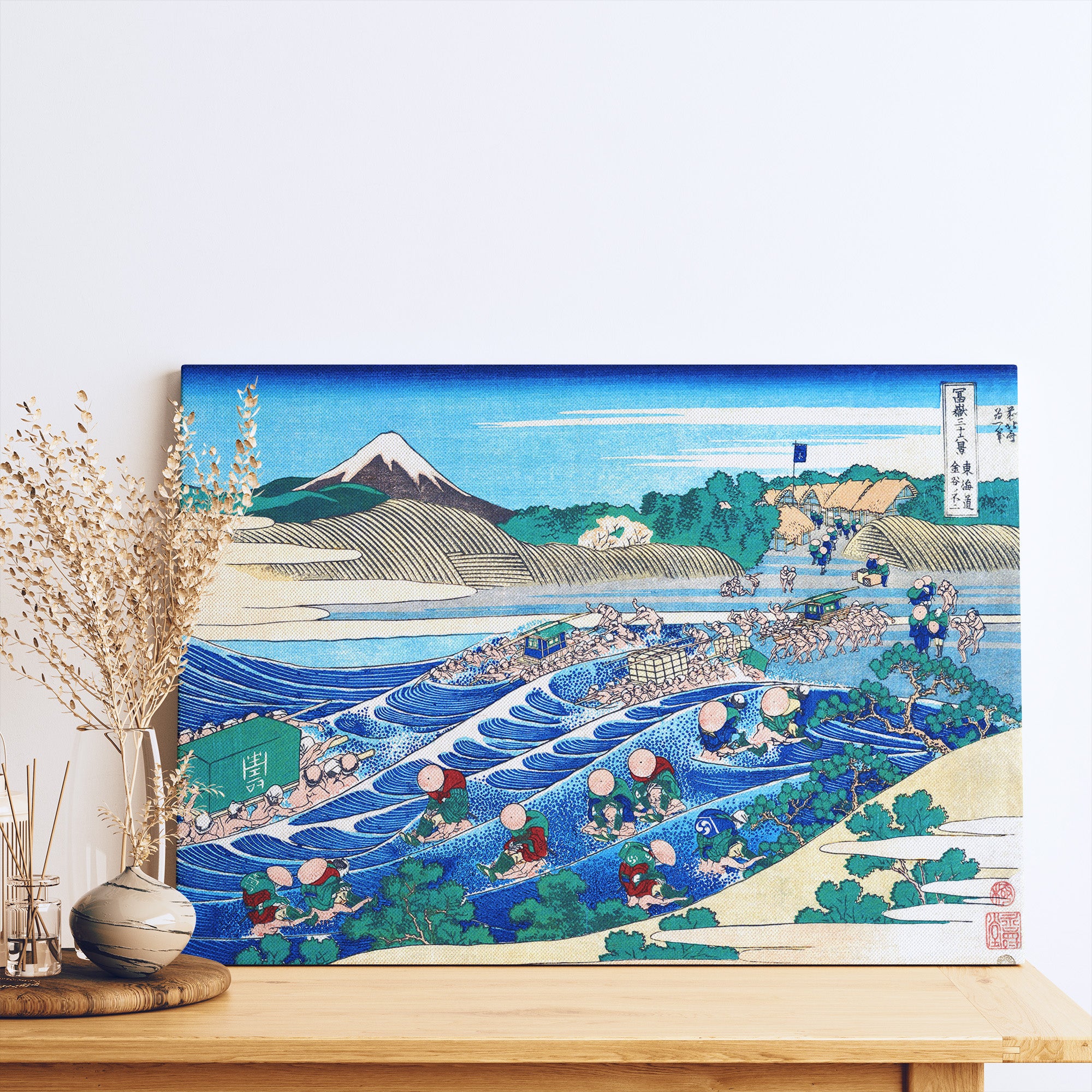 Fuji von Kanaya aus gesehen auf dem Tōkaidō