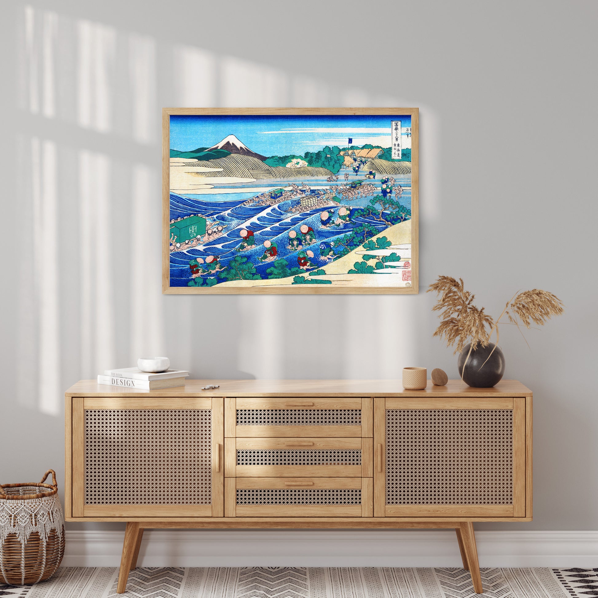 Design Concept No. 10 for Katsushika Hokusai: Fuji Seen from Kanaya on the Tōkaidō Japanese Wall Art