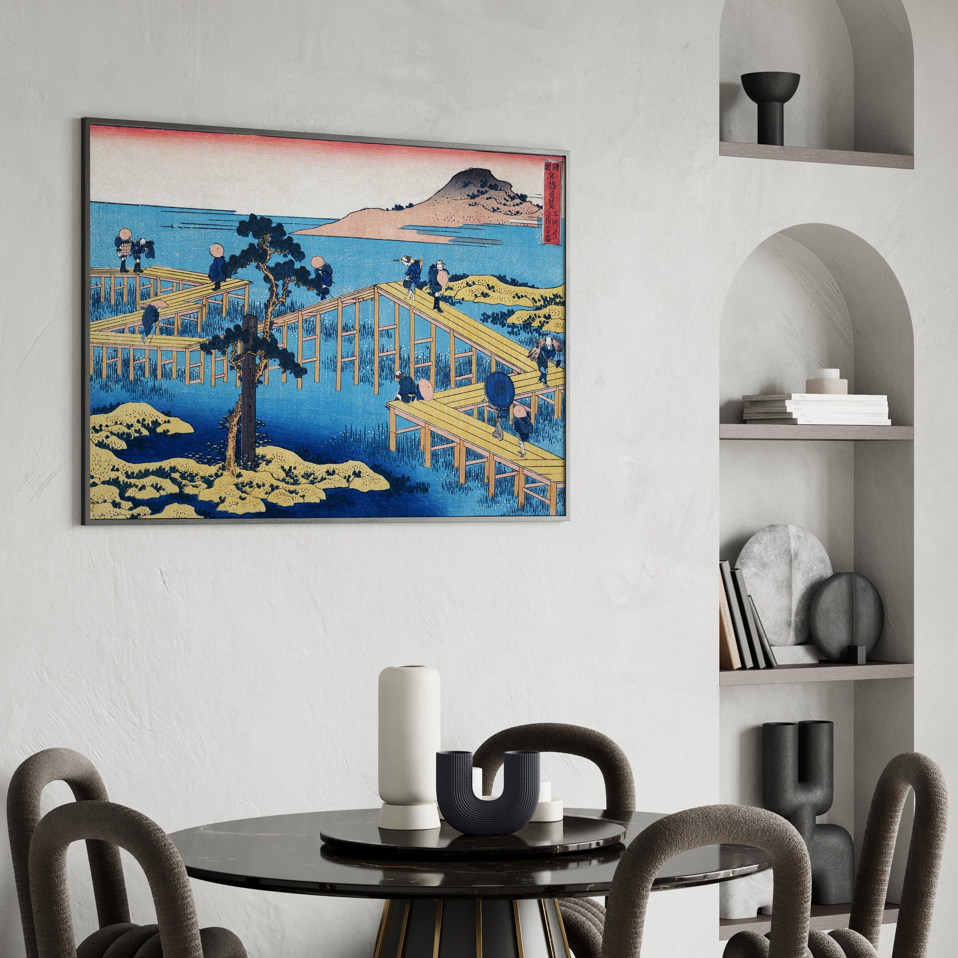 Design Concept No. 26 for Katsushika Hokusai: Ancient View of Yatsuhashi in Mikawa Province Japanese Wall Art