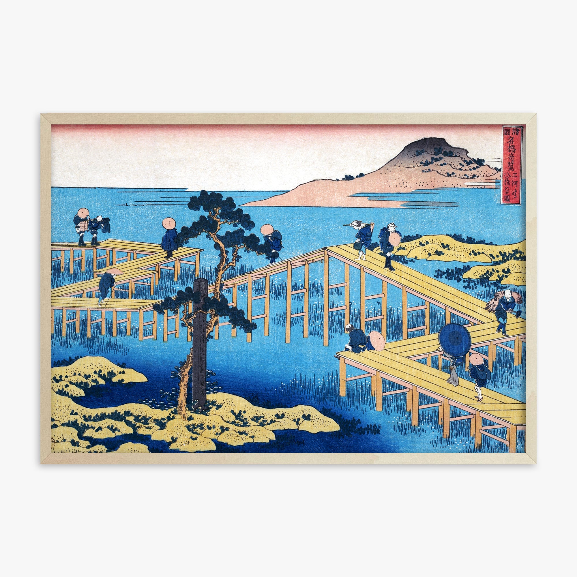 Antica veduta di Yatsuhashi nella provincia di Mikawa