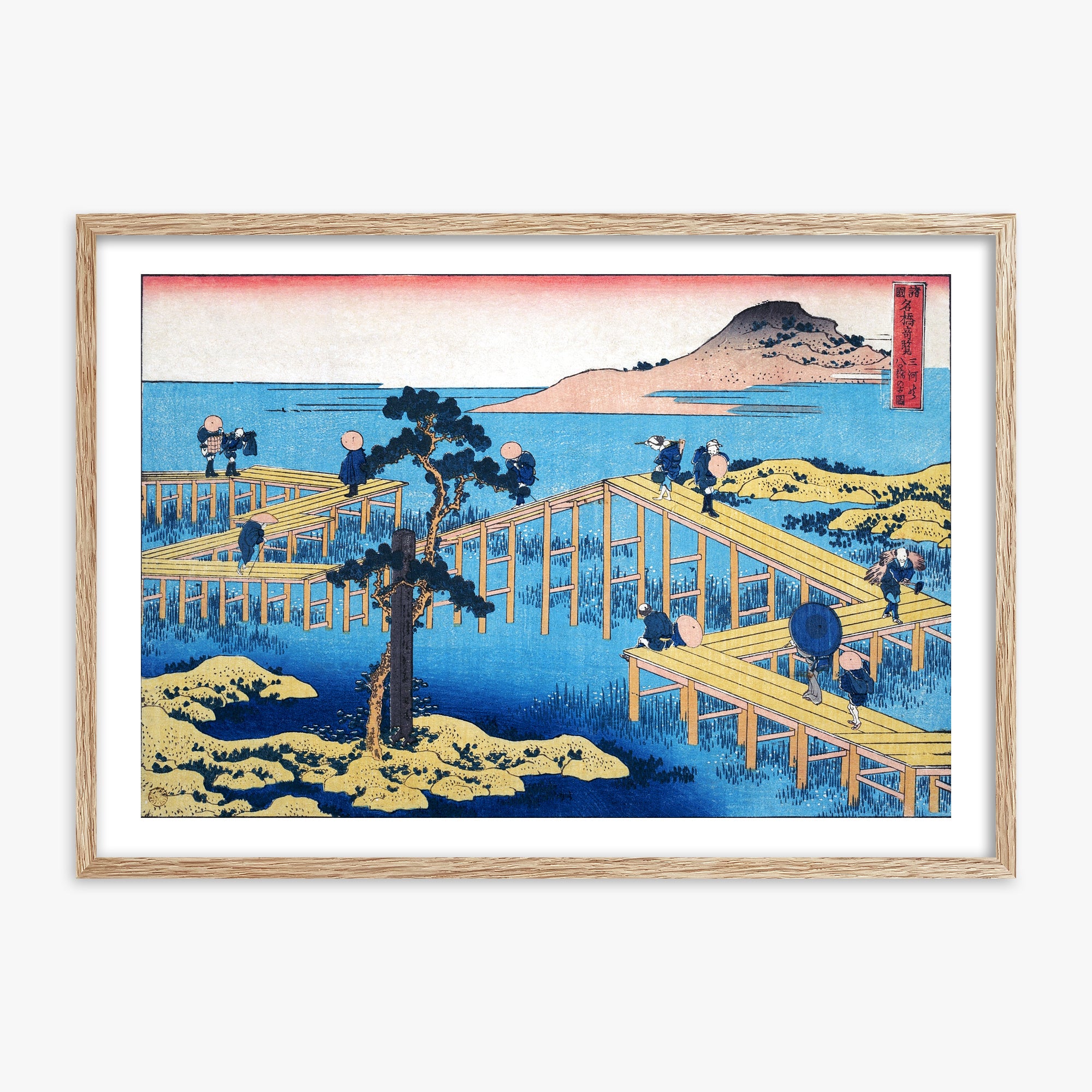 Antica veduta di Yatsuhashi nella provincia di Mikawa