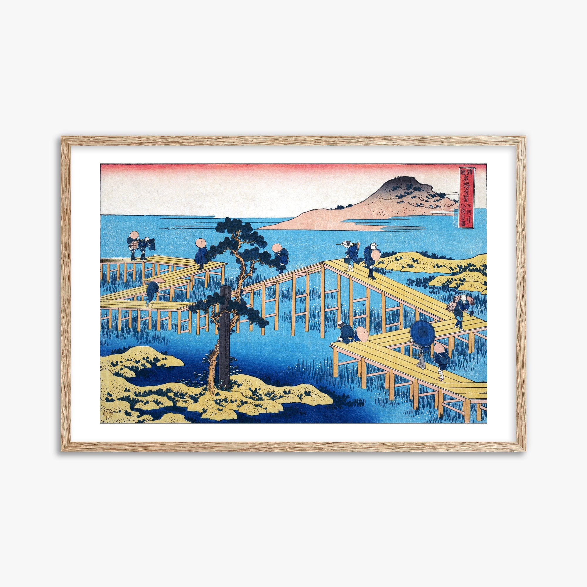 Antica veduta di Yatsuhashi nella provincia di Mikawa