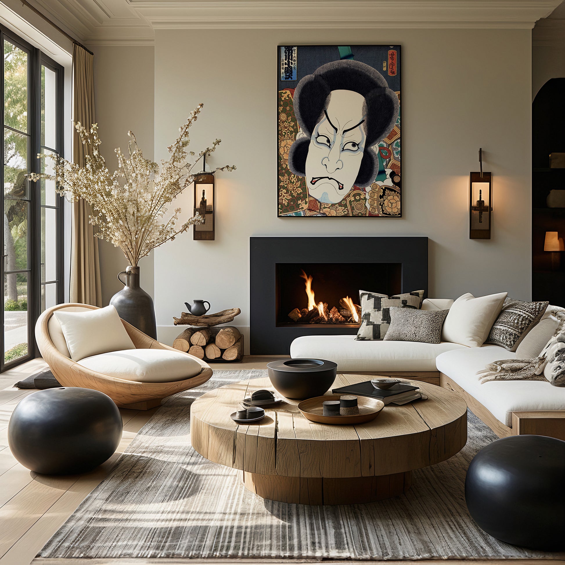 Design Concept No. 39 for Utagawa Yoshitora: Ichikawa Kodanji Japanese Wall Art