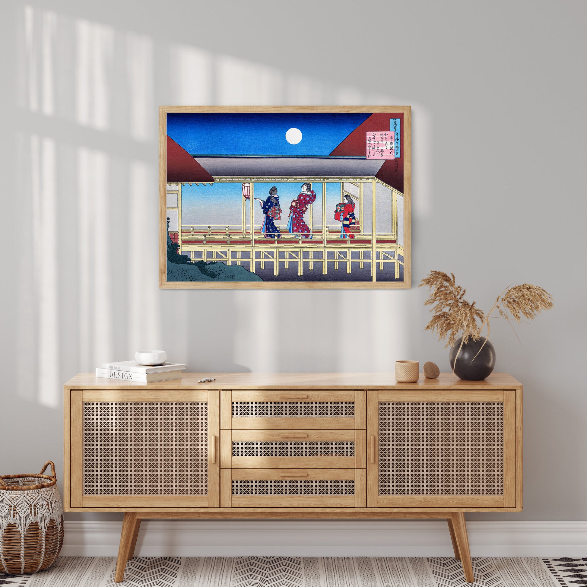 Design Concept No. 10 for Katsushika Hokusai: Poem by Akazome Emon Japanese Wall Art