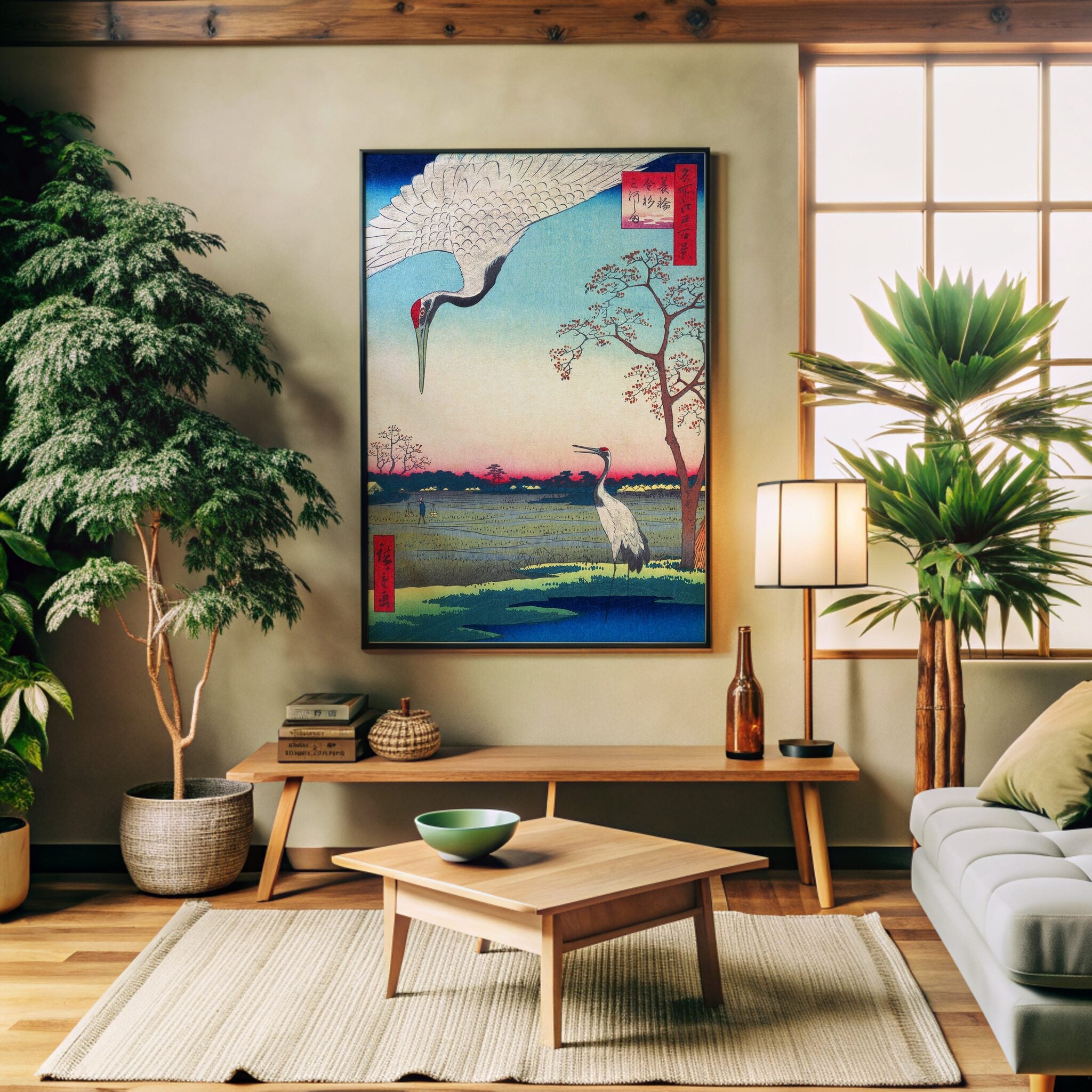 Design Concept No. 32 for Utagawa Hiroshige : Minowa, Kanasugi at Mikawashima Japanese Wall Art