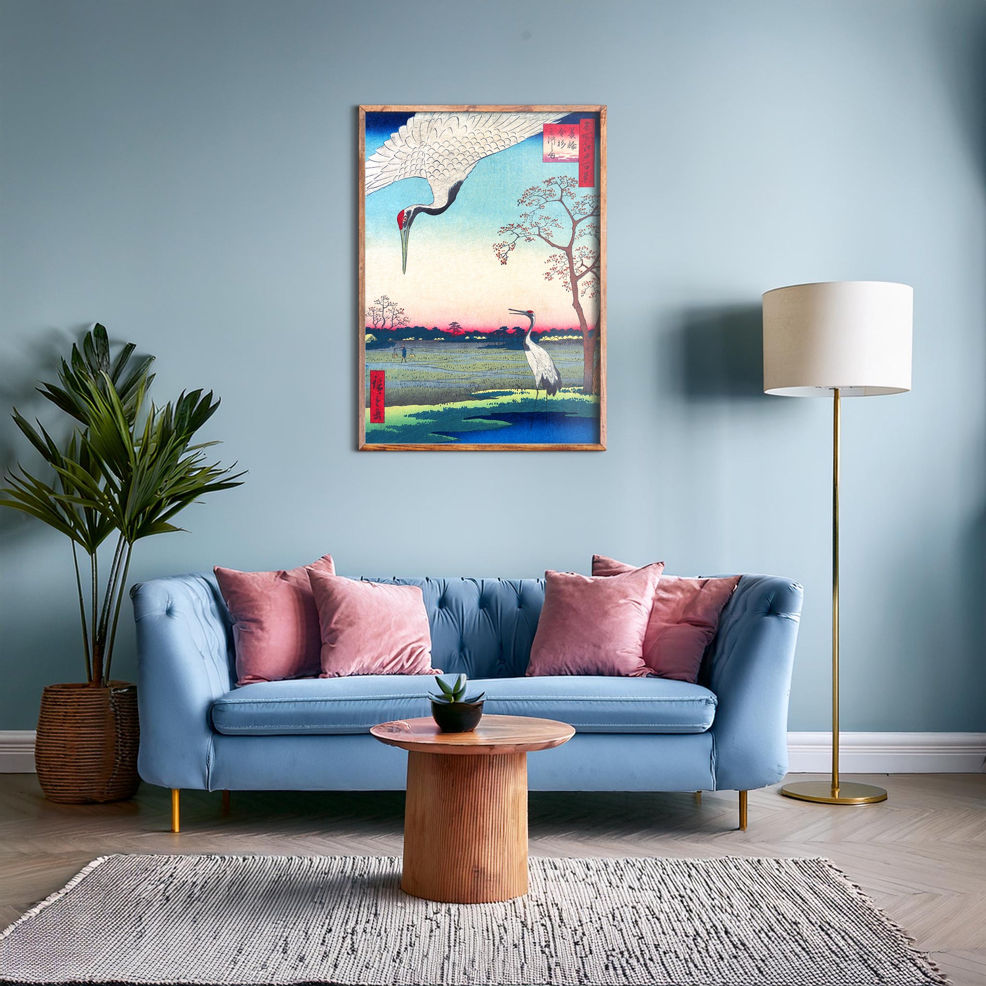 Design Concept No. 28 for Utagawa Hiroshige : Minowa, Kanasugi at Mikawashima Japanese Wall Art