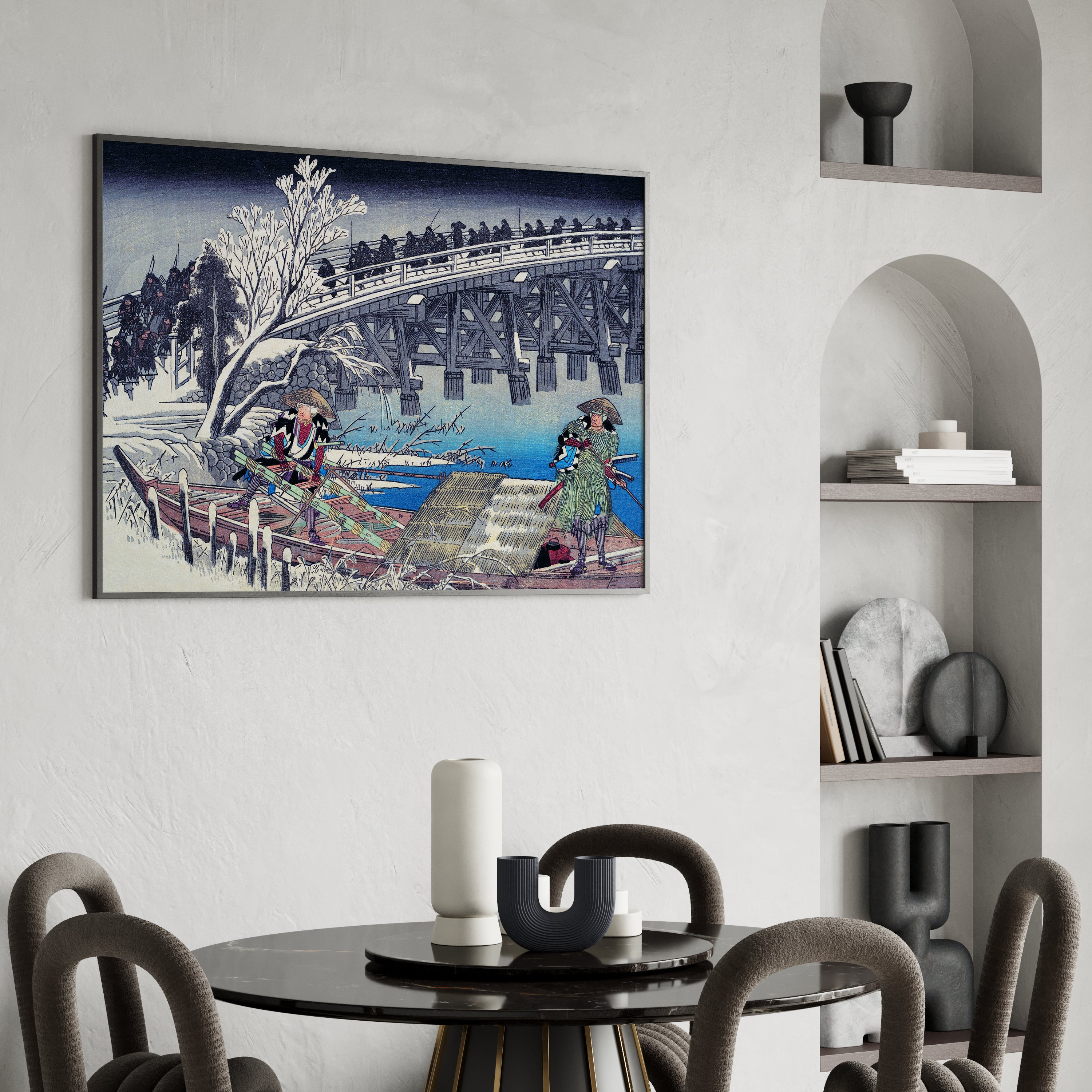 Design Concept No. 26 for Utagawa Hiroshige: Scene I in Act XI of Chushingura Japanese Wall Art