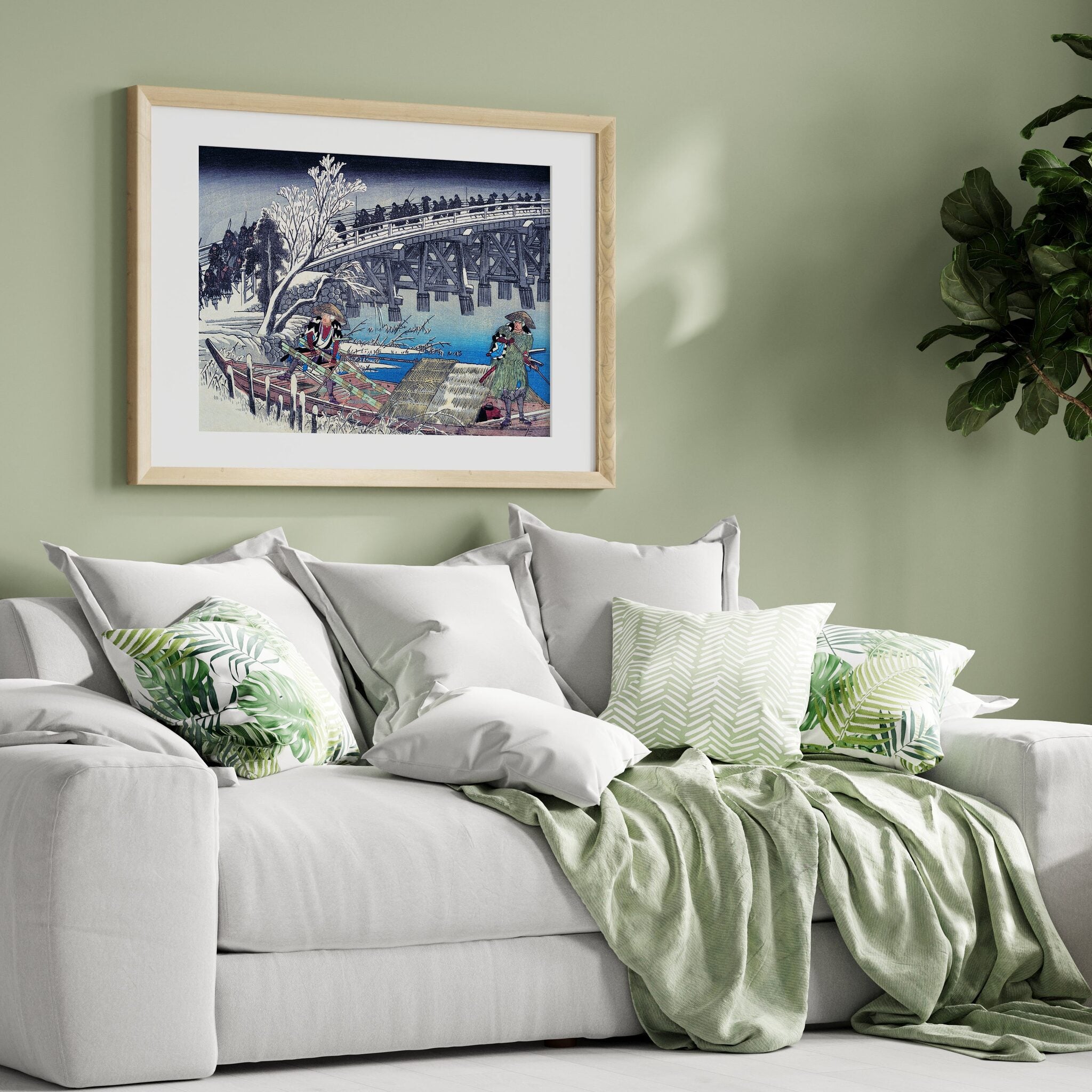 Design Concept No. 31 for Utagawa Hiroshige: Scene I in Act XI of Chushingura Japanese Wall Art