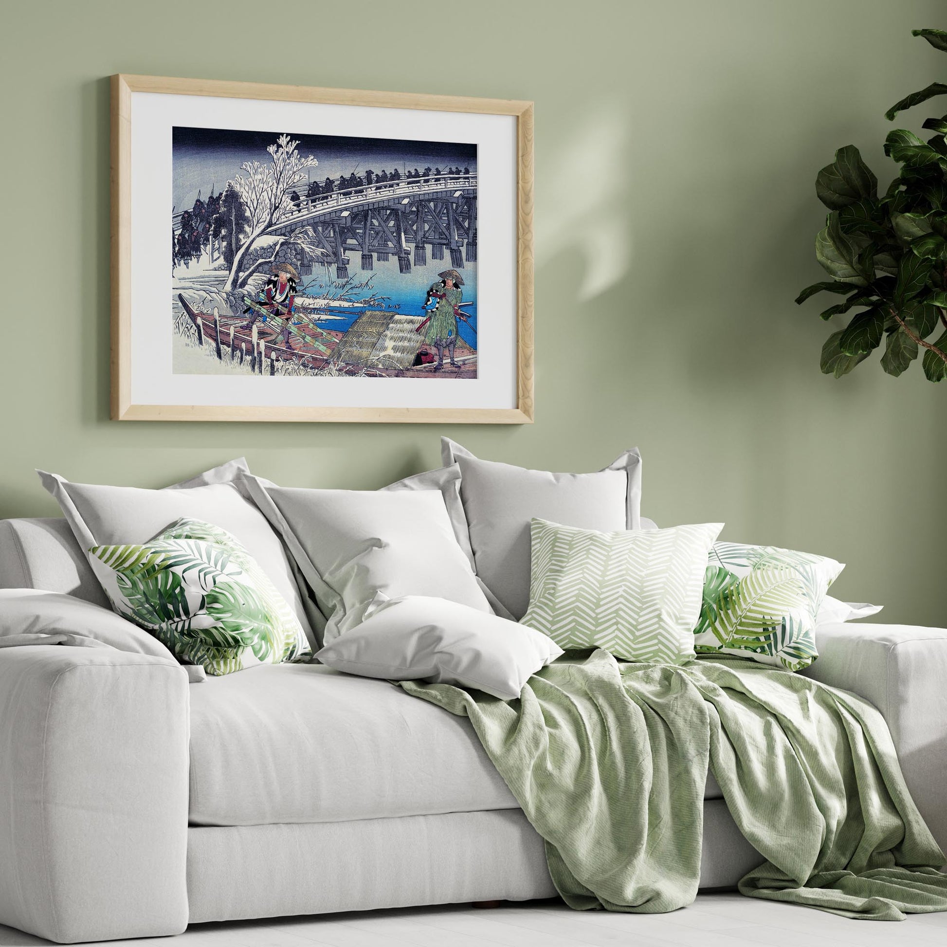 Design Concept No. 31 for Utagawa Hiroshige: Scene I in Act XI of Chushingura Japanese Wall Art