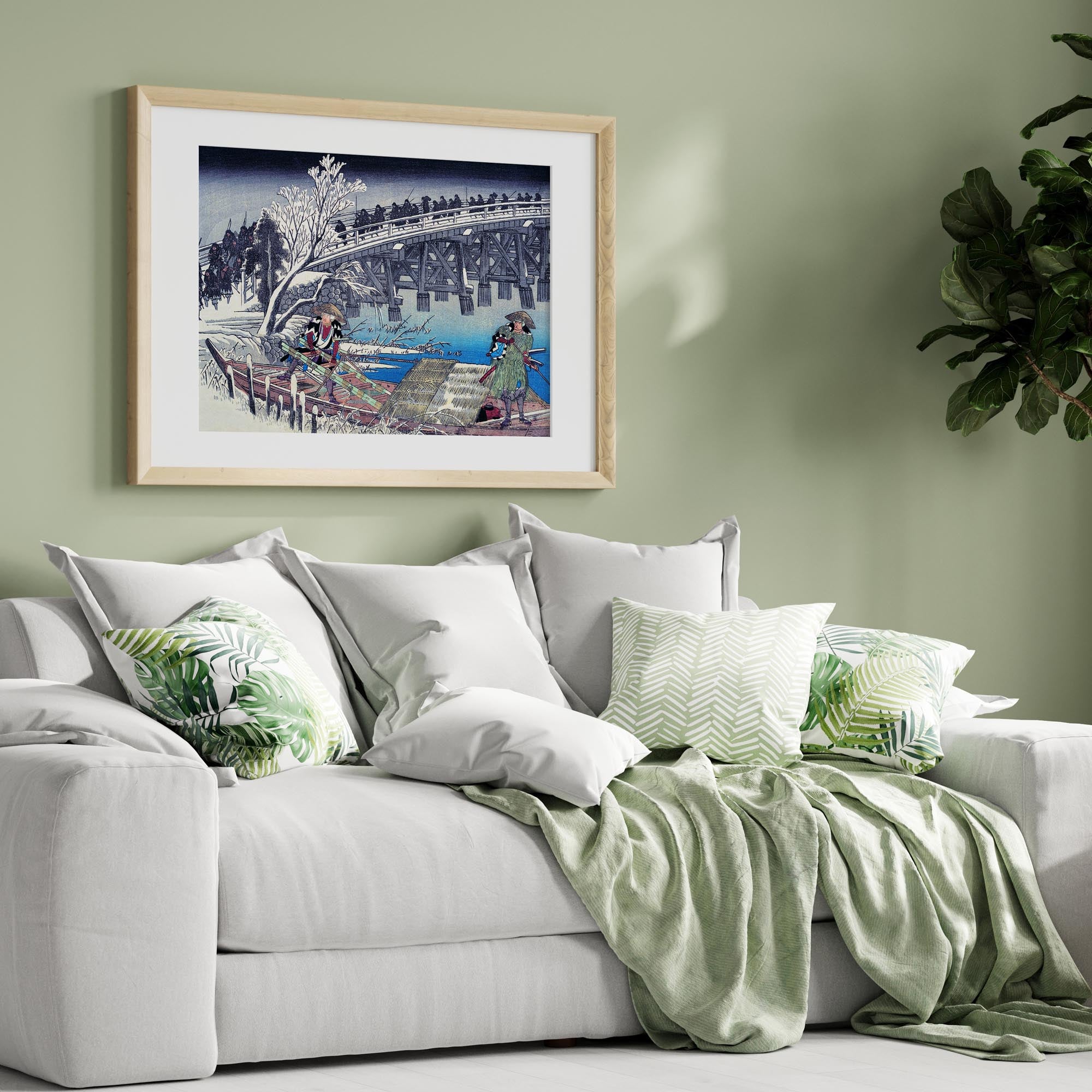 Design Concept No. 31 for Utagawa Hiroshige: Scene I in Act XI of Chushingura Japanese Wall Art