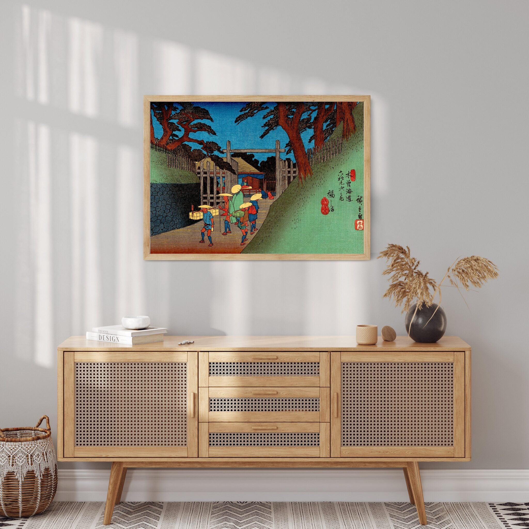 Design Concept No. 10 for Utagawa Hiroshige: Fukushima Station Japanese Wall Art