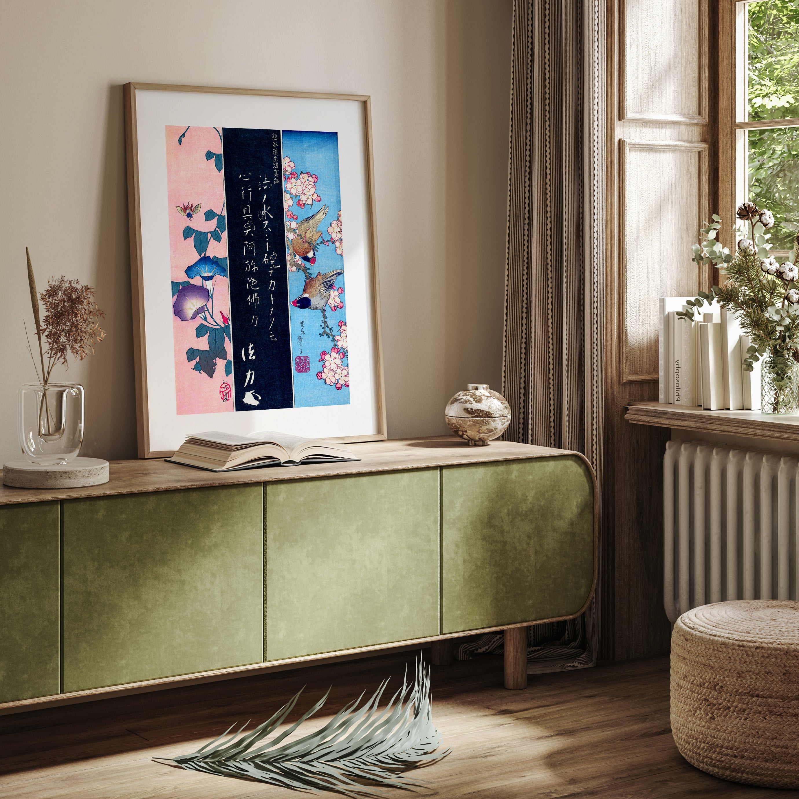 Design Concept No. 23 for Katsushika Hokusai: Bird-and-Flower Paintings Japanese Wall Art