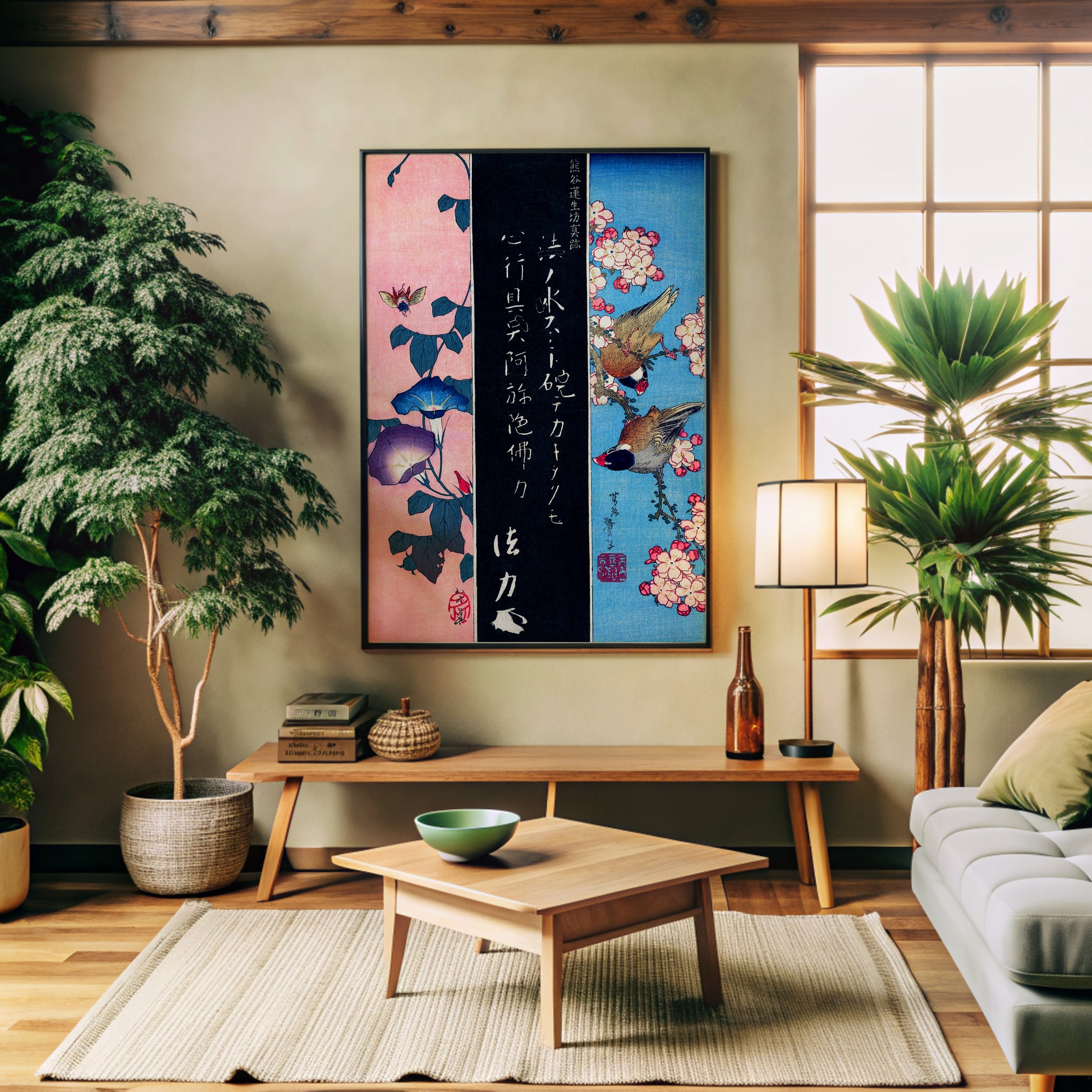 Design Concept No. 32 for Katsushika Hokusai: Bird-and-Flower Paintings Japanese Wall Art