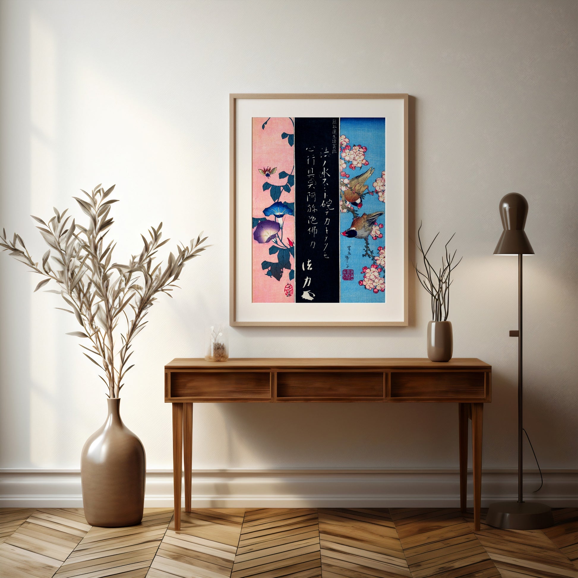 Design Concept No. 37 for Katsushika Hokusai: Bird-and-Flower Paintings Japanese Wall Art