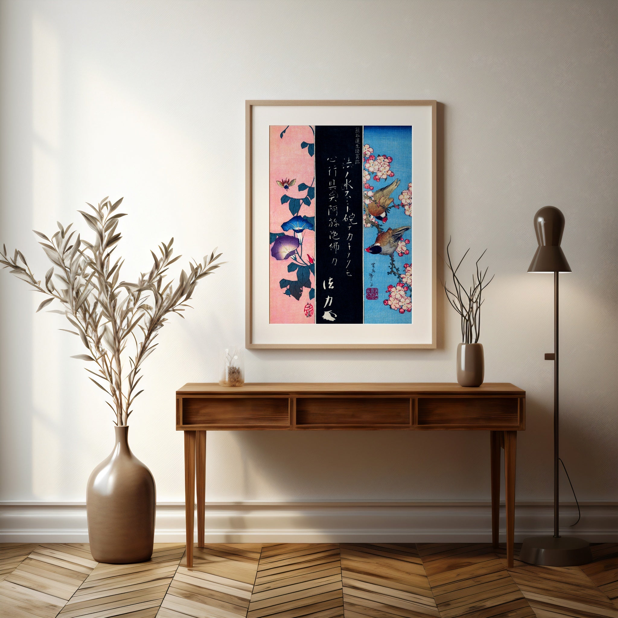 Design Concept No. 37 for Katsushika Hokusai: Bird-and-Flower Paintings Japanese Wall Art
