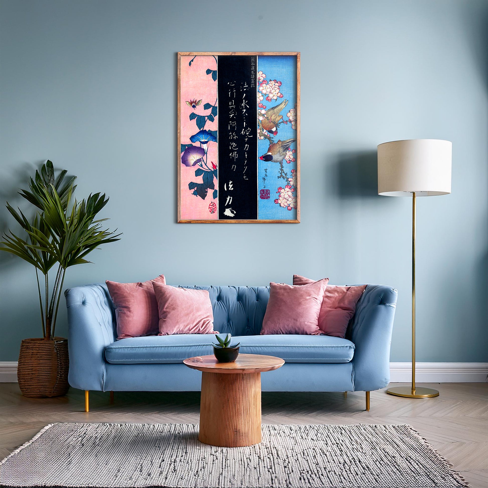 Design Concept No. 28 for Katsushika Hokusai: Bird-and-Flower Paintings Japanese Wall Art