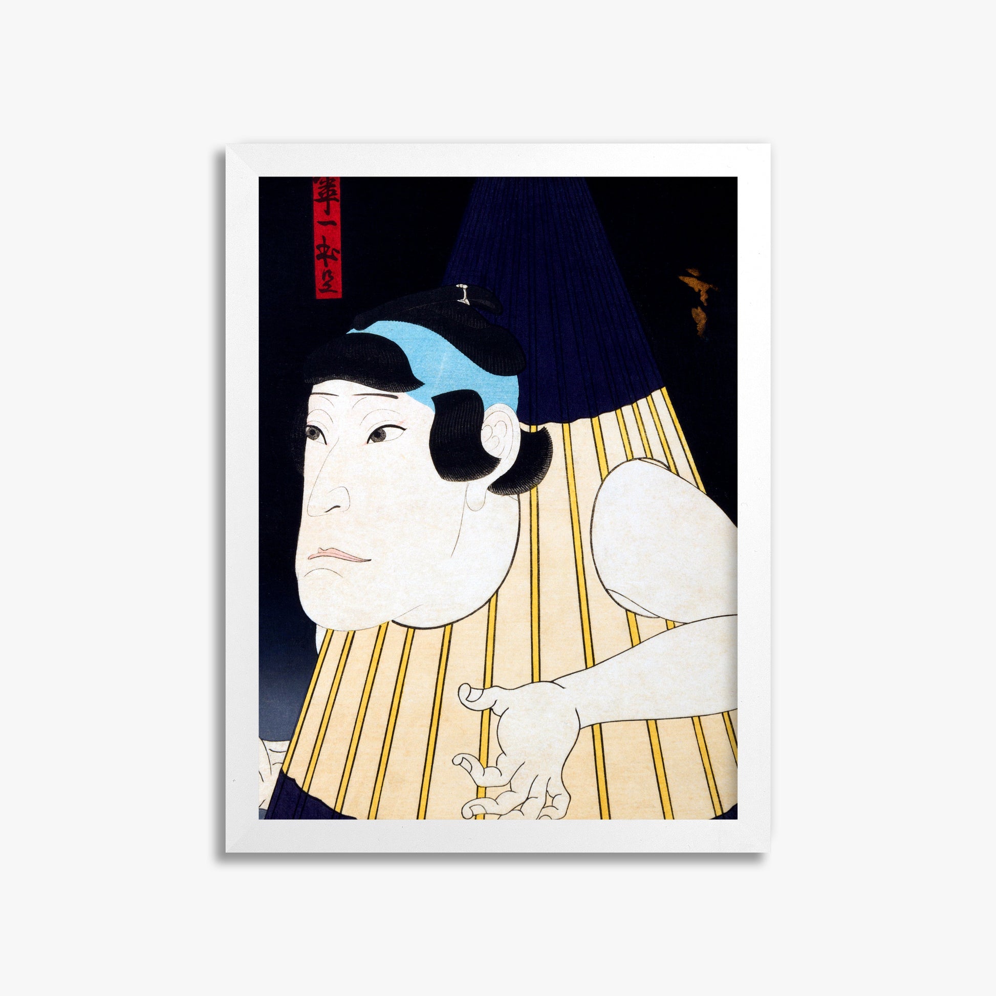 Gosōtei Hirosada: One-Legged Umbrella Monster, 30x40cm Framed Art Reproduction With White Frame