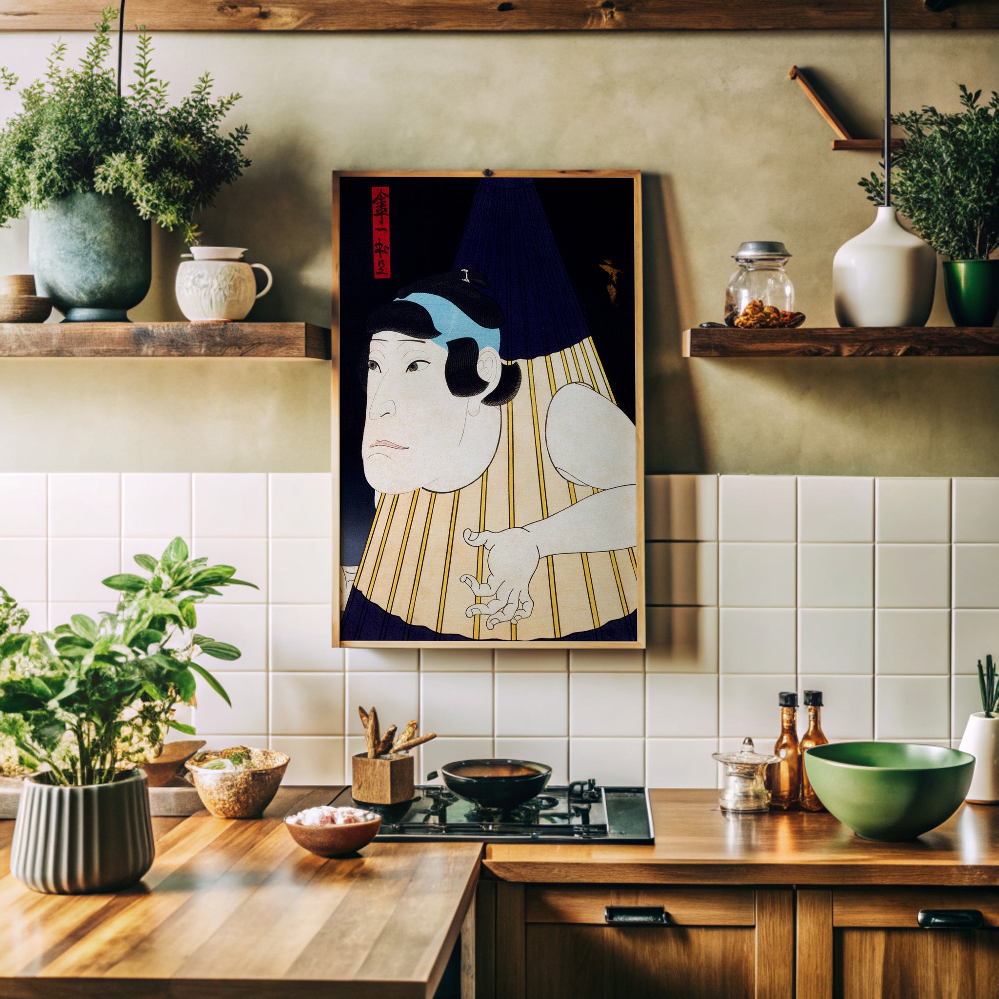 Design Concept No. 41 for Gosōtei Hirosada: One-Legged Umbrella Monster Japanese Wall Art