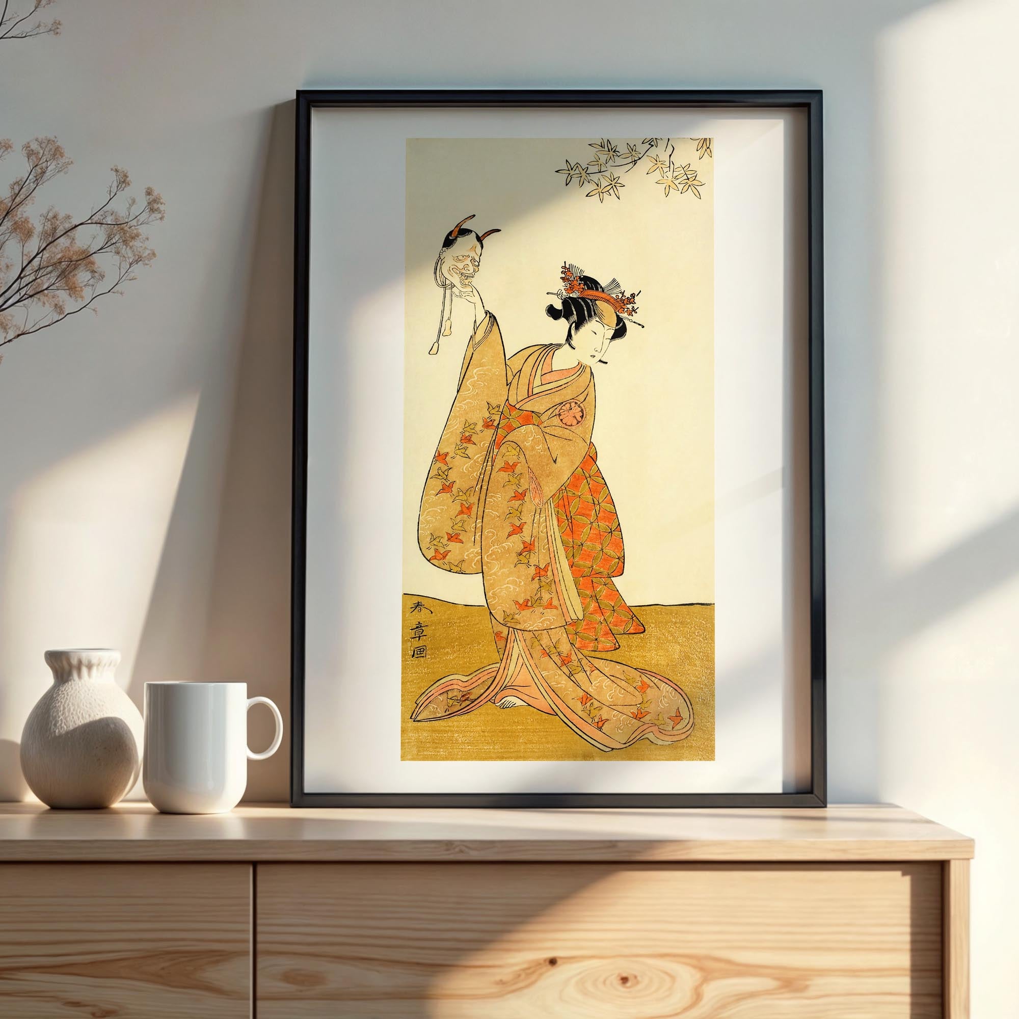 Design concept No. 22 for Katsukawa Shunsho: Segawa Yūjirō I as Matsukaze, Sister of Togashi no Saemon Japanese Wall Art