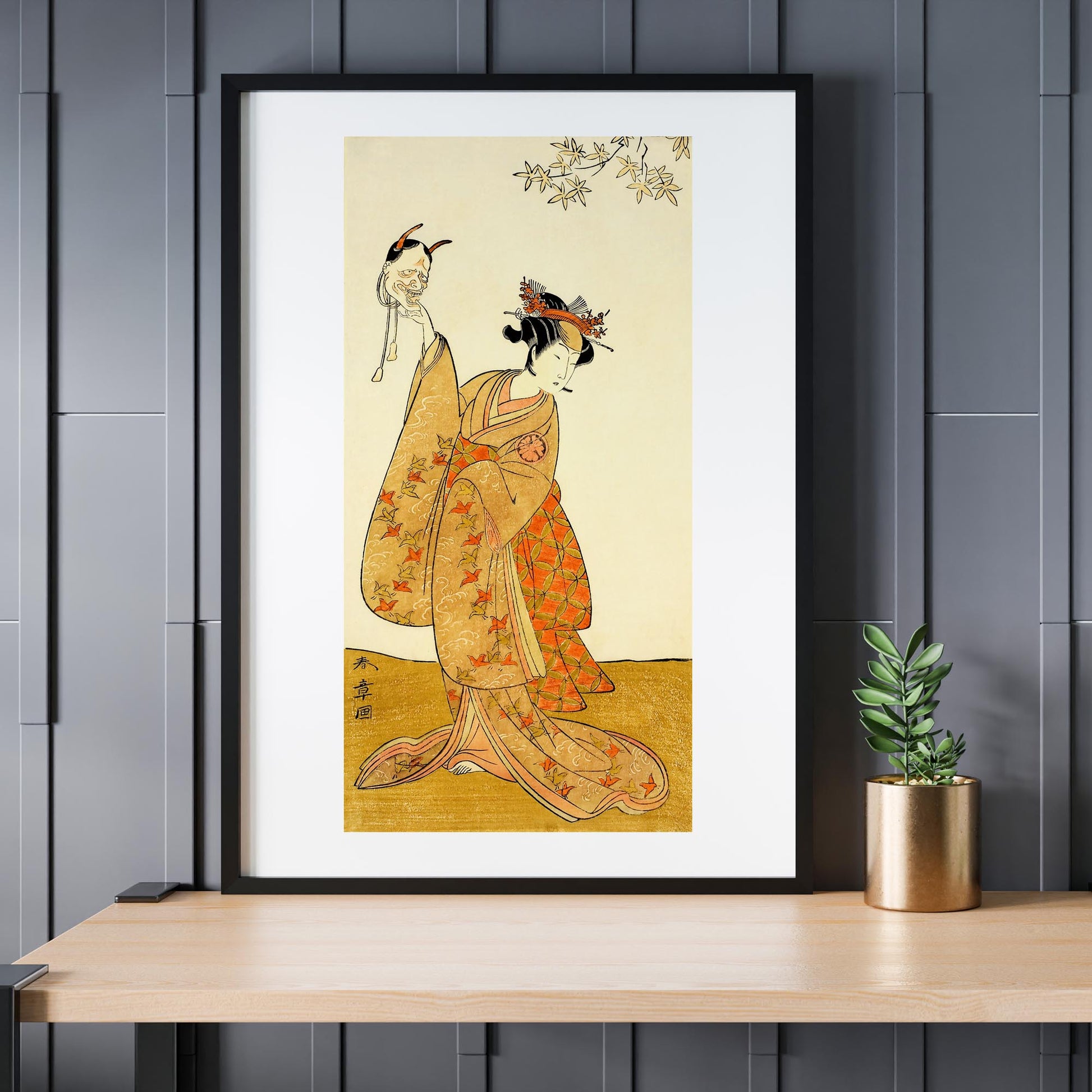 Design concept No. 24 for Katsukawa Shunsho: Segawa Yūjirō I as Matsukaze, Sister of Togashi no Saemon Japanese Wall Art