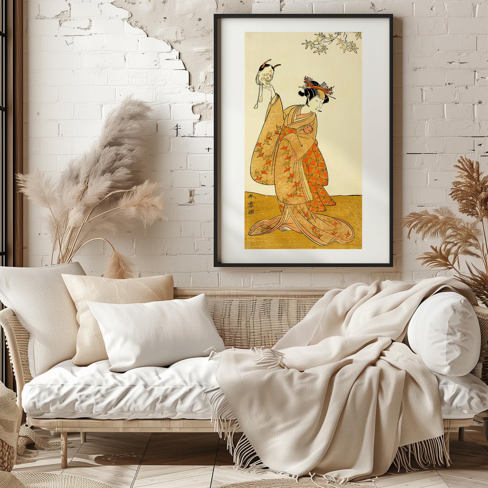 Design concept No. 29 for Katsukawa Shunsho: Segawa Yūjirō I as Matsukaze, Sister of Togashi no Saemon Japanese Wall Art