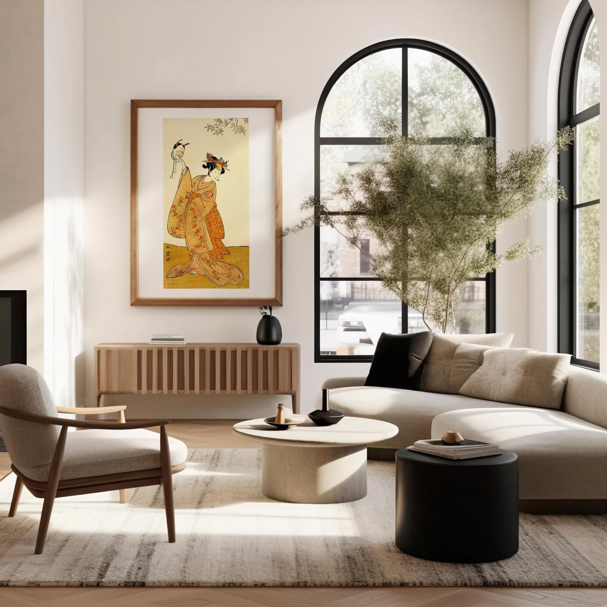 Design concept No. 40 for Katsukawa Shunsho: Segawa Yūjirō I as Matsukaze, Sister of Togashi no Saemon Japanese Wall Art