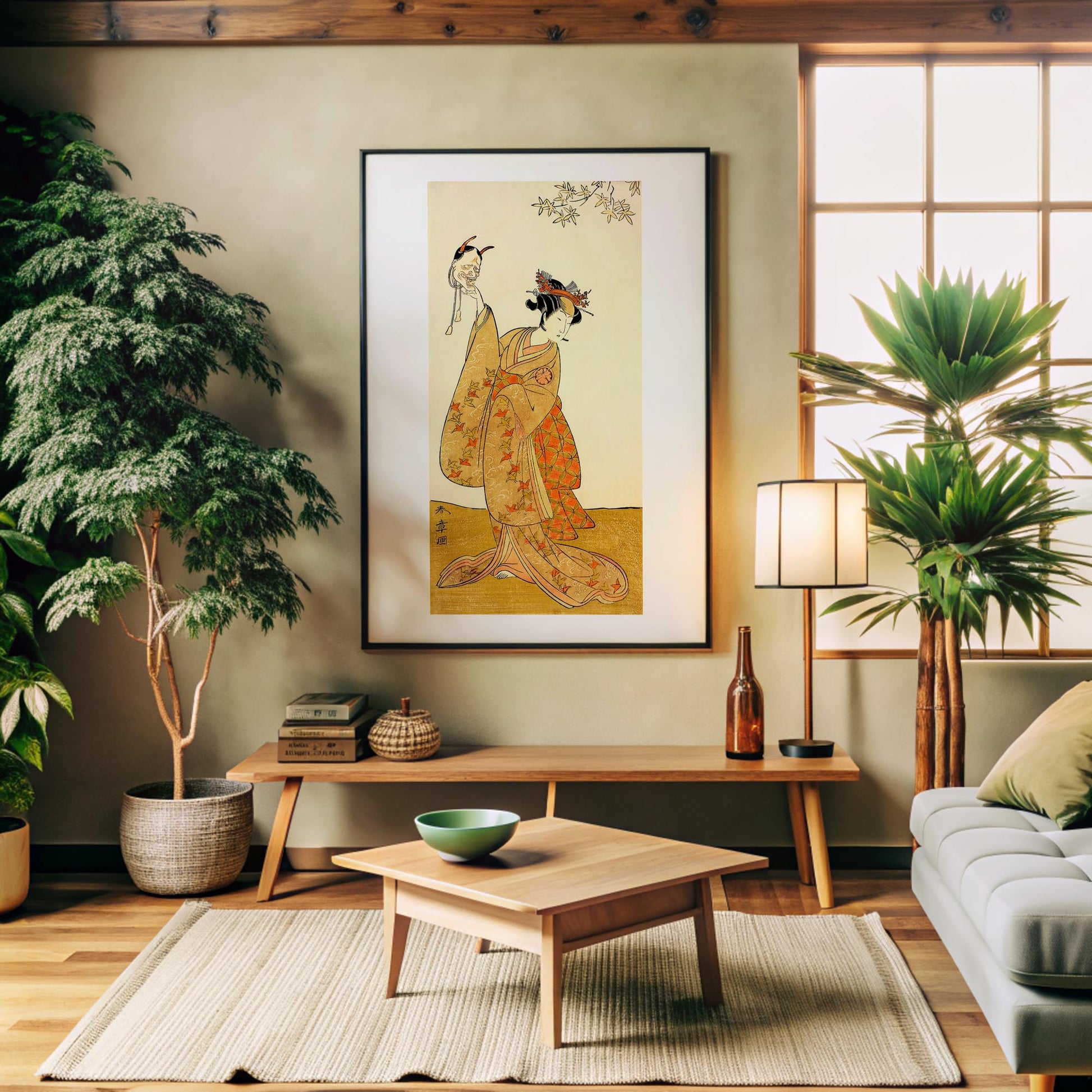 Design concept No. 32 for Katsukawa Shunsho: Segawa Yūjirō I as Matsukaze, Sister of Togashi no Saemon Japanese Wall Art