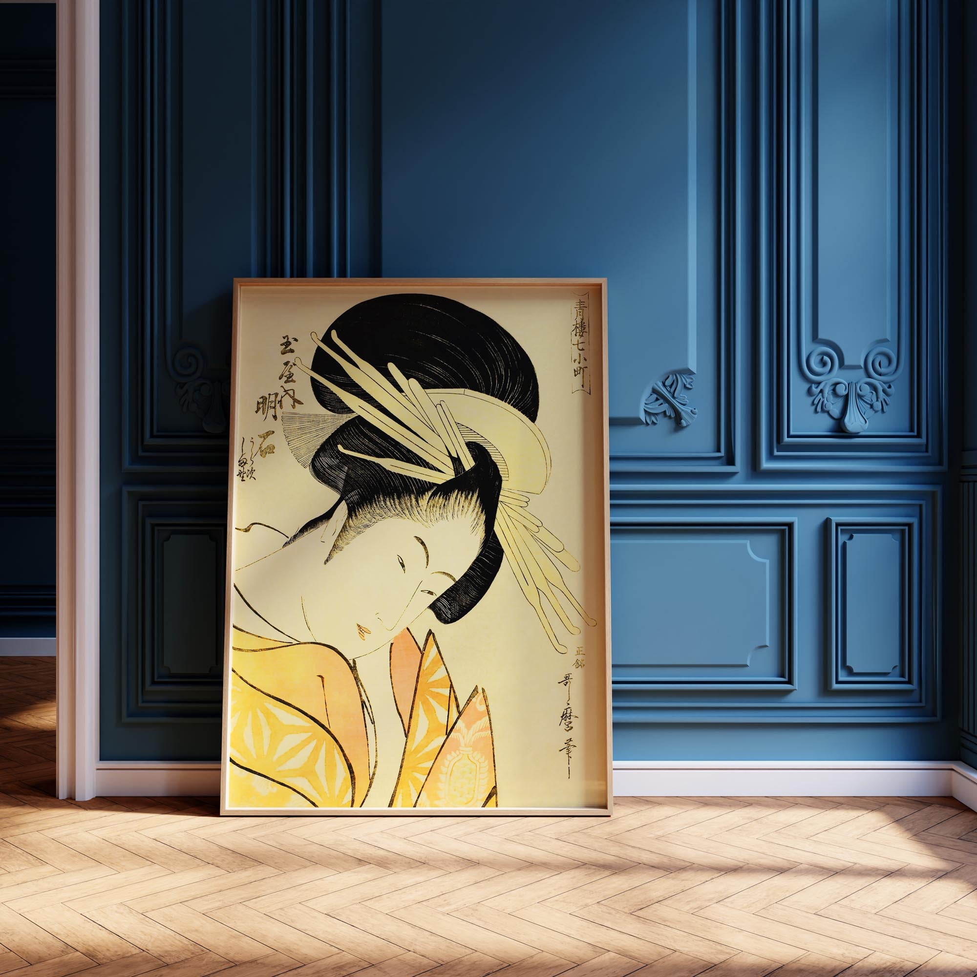 Design concept No. 12 for Kitagawa Utamaro: Akashi of the Tamaya Japanese Wall Art