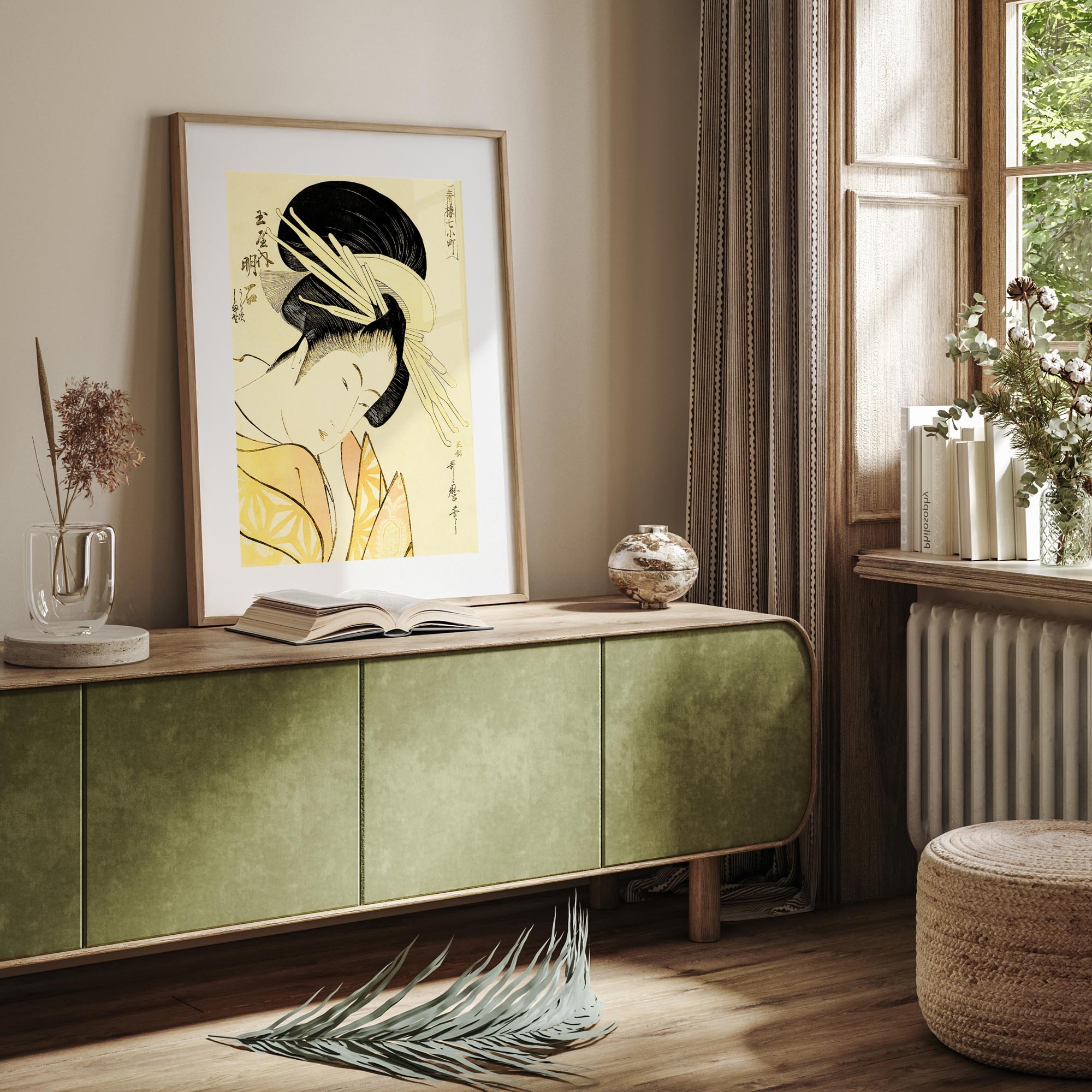 Design concept No. 23 for Kitagawa Utamaro: Akashi of the Tamaya Japanese Wall Art