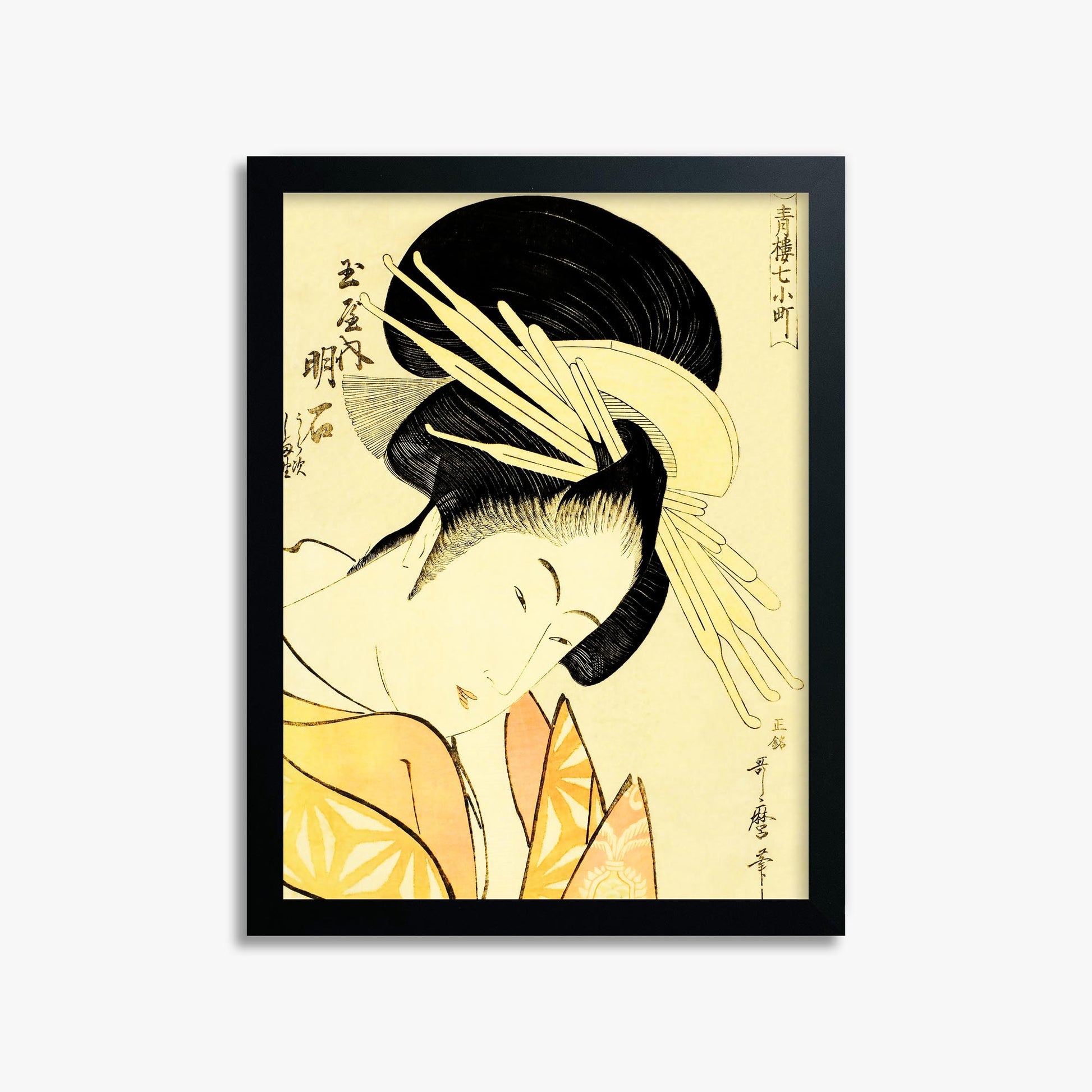 Kitagawa Utamaro: Akashi of the Tamaya 30x40 cm Art Reproduction With No Margin