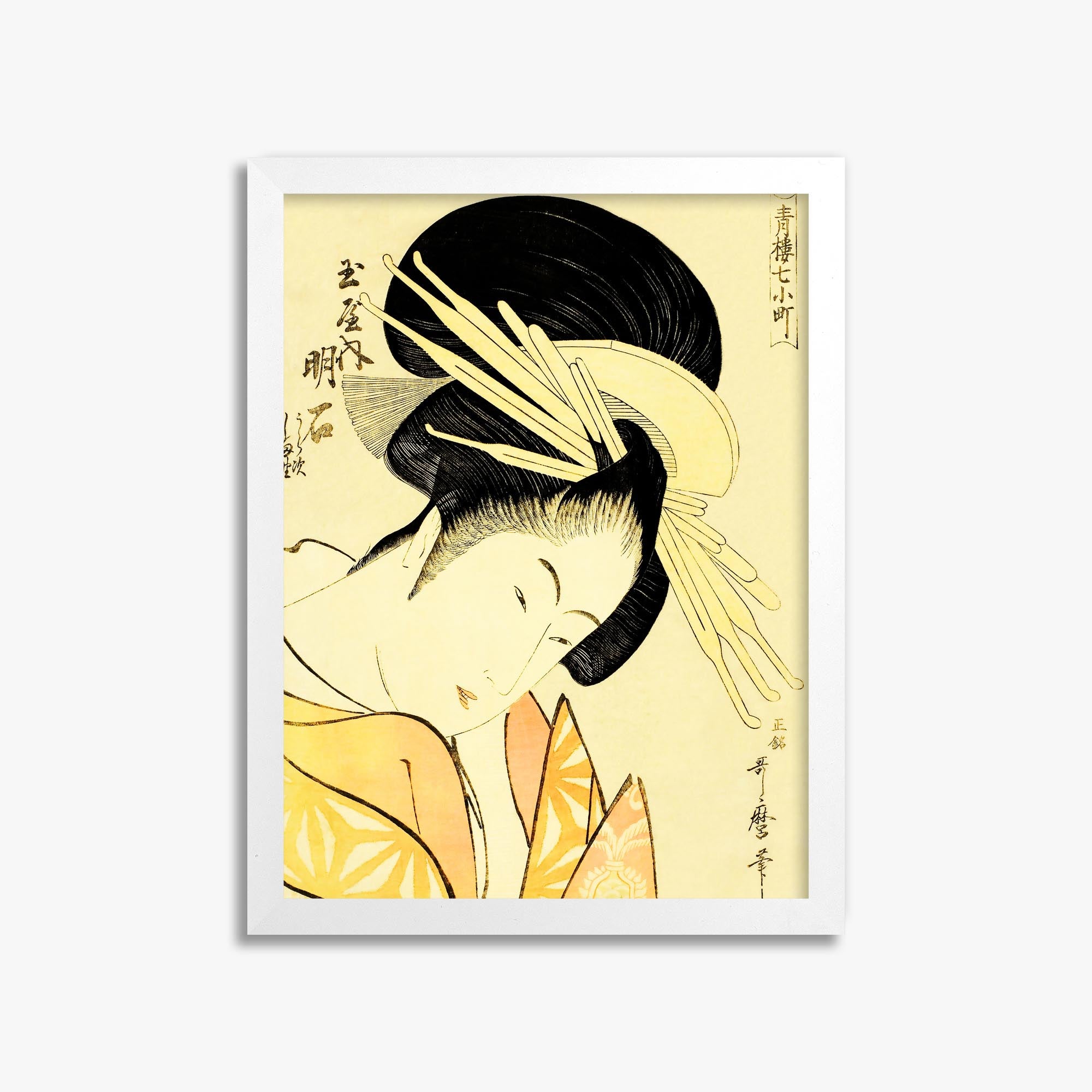 Kitagawa Utamaro: Akashi of the Tamaya 30x40 cm Art Reproduction With No Margin