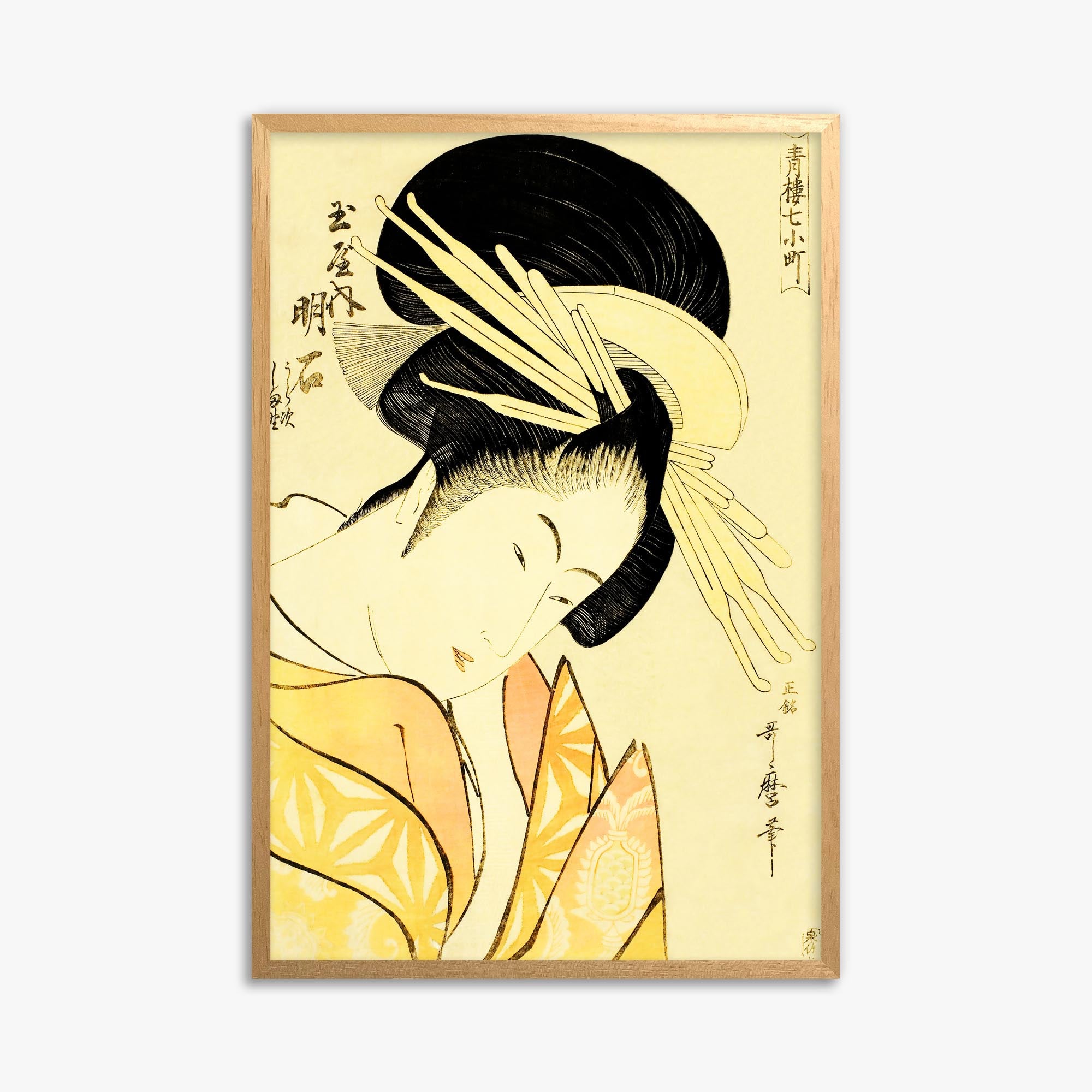 Kitagawa Utamaro: Akashi of the Tamaya 61x91 cm Art Reproduction With No Margin