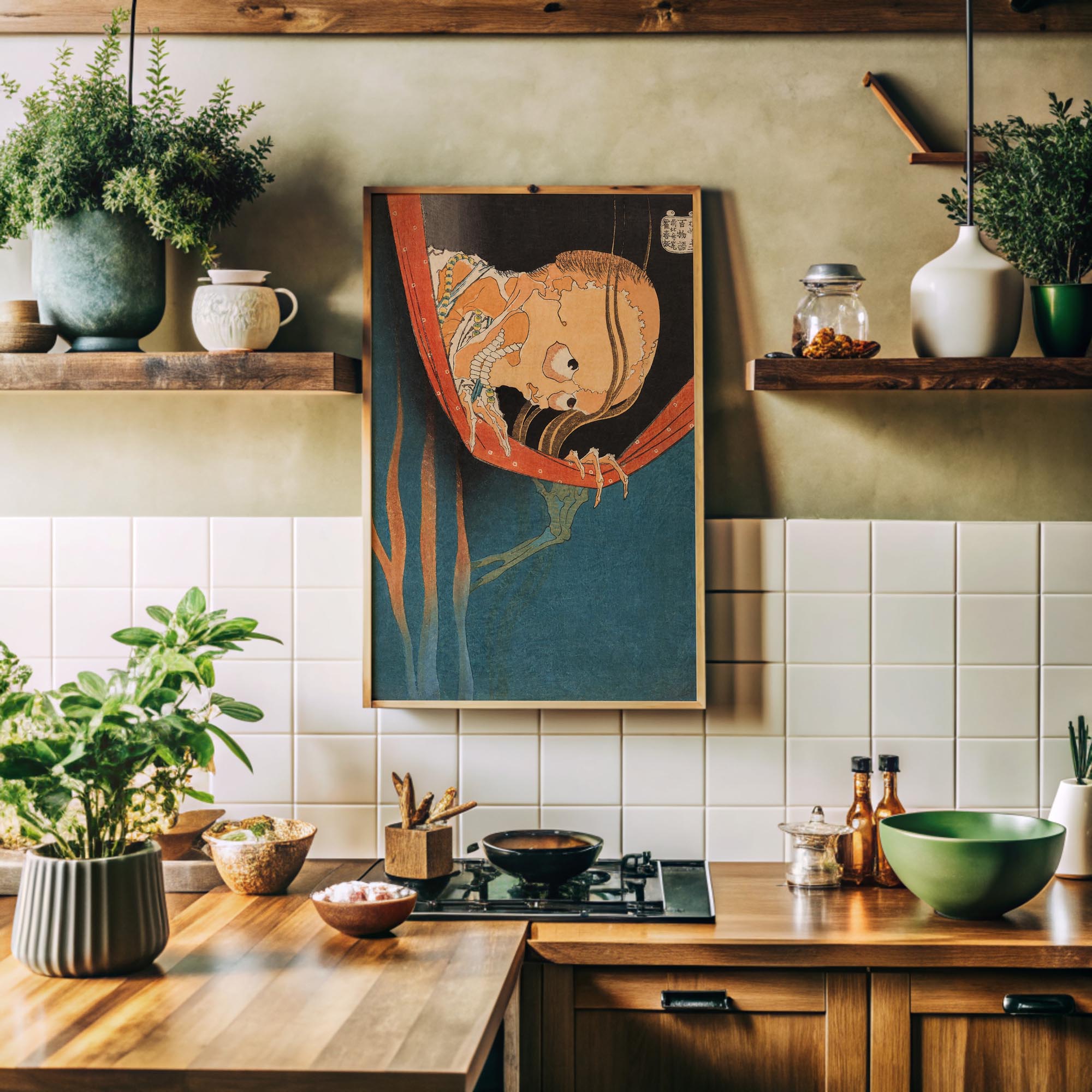 Design concept No. 41 for Katsushika Hokusai: The Ghost of Kohada Koheiji Japanese Wall Art