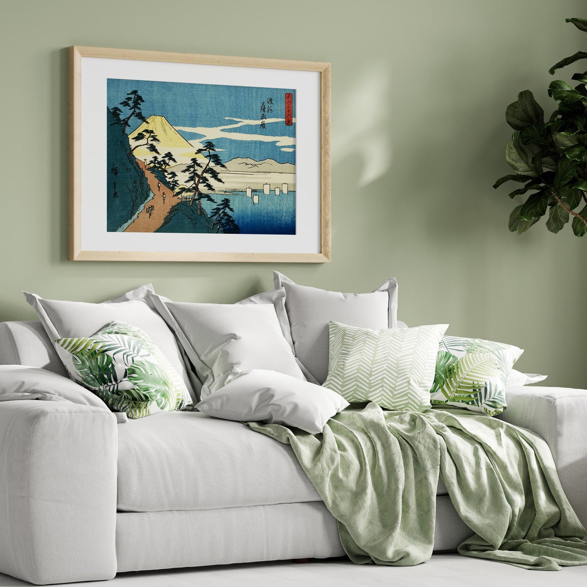 Design concept No. 31 for Utagawa Hiroshige: Satta Peak in Suruga Province (Suruga Satta mine) Japanese Wall Art