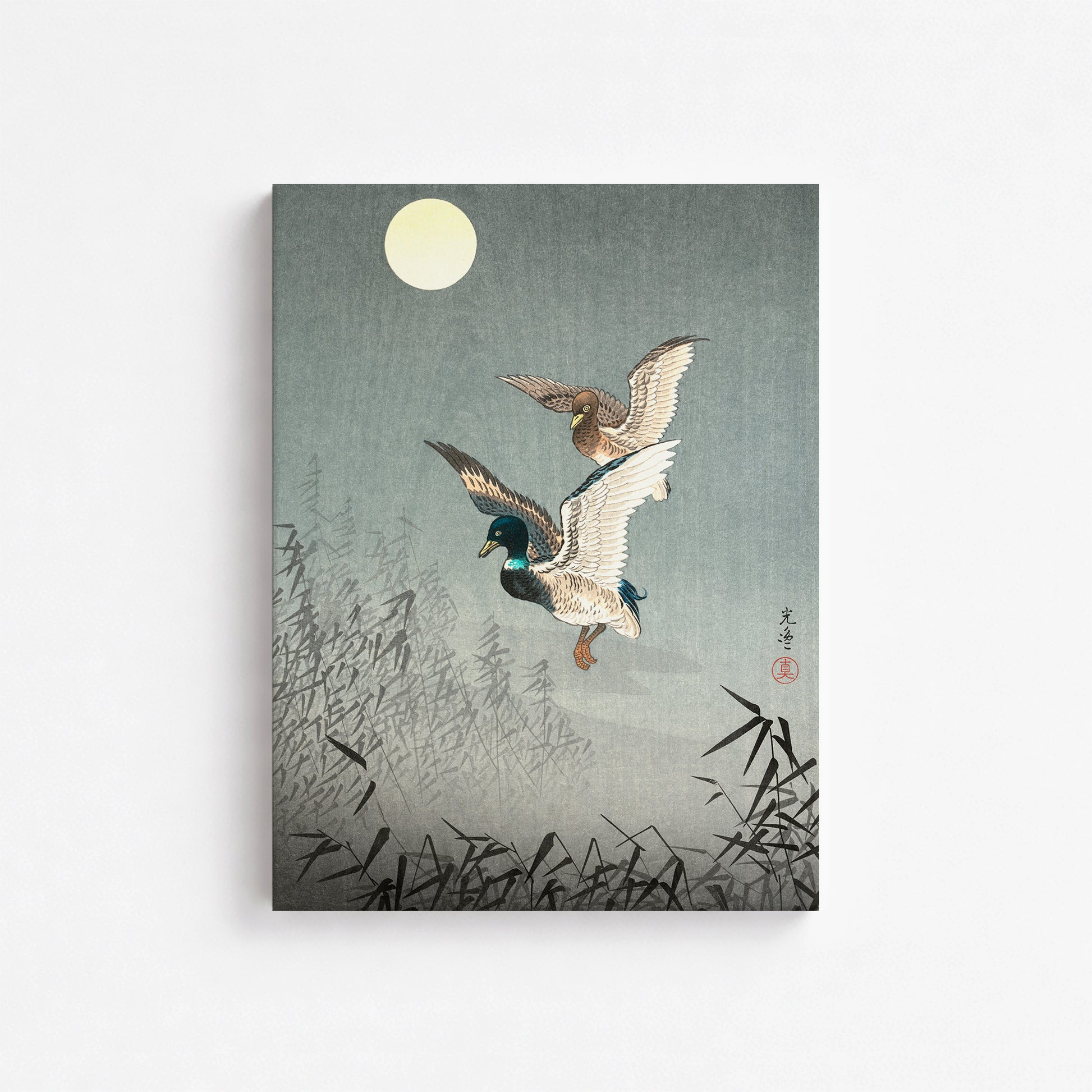 Tsuchiya Koitsu: Tokyo Views: Ducks, 30x40cm Satin Canvas Art Reproduction