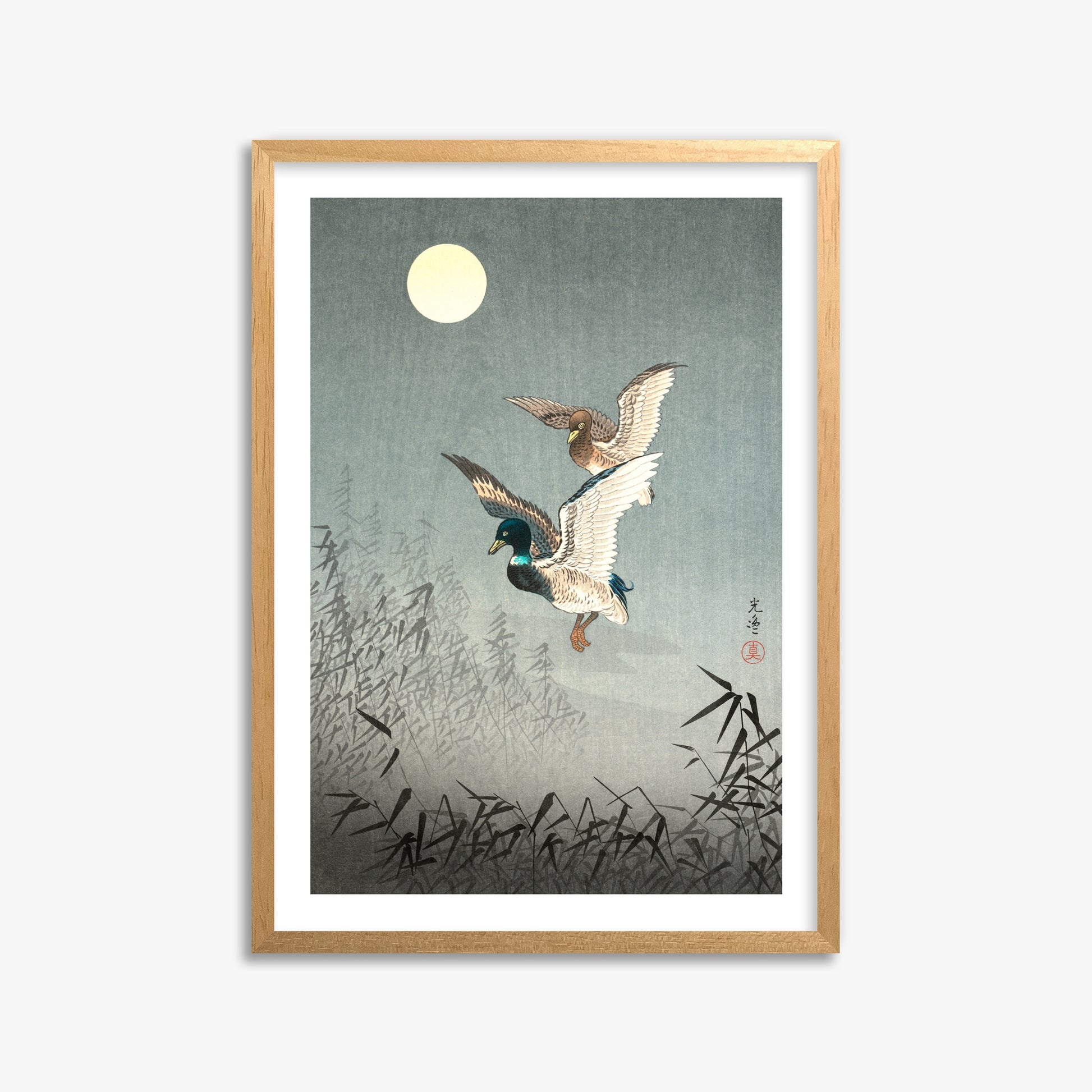 Tsuchiya Koitsu: Tokyo Views: Ducks 50x70 cm Art Reproduction With White Margin